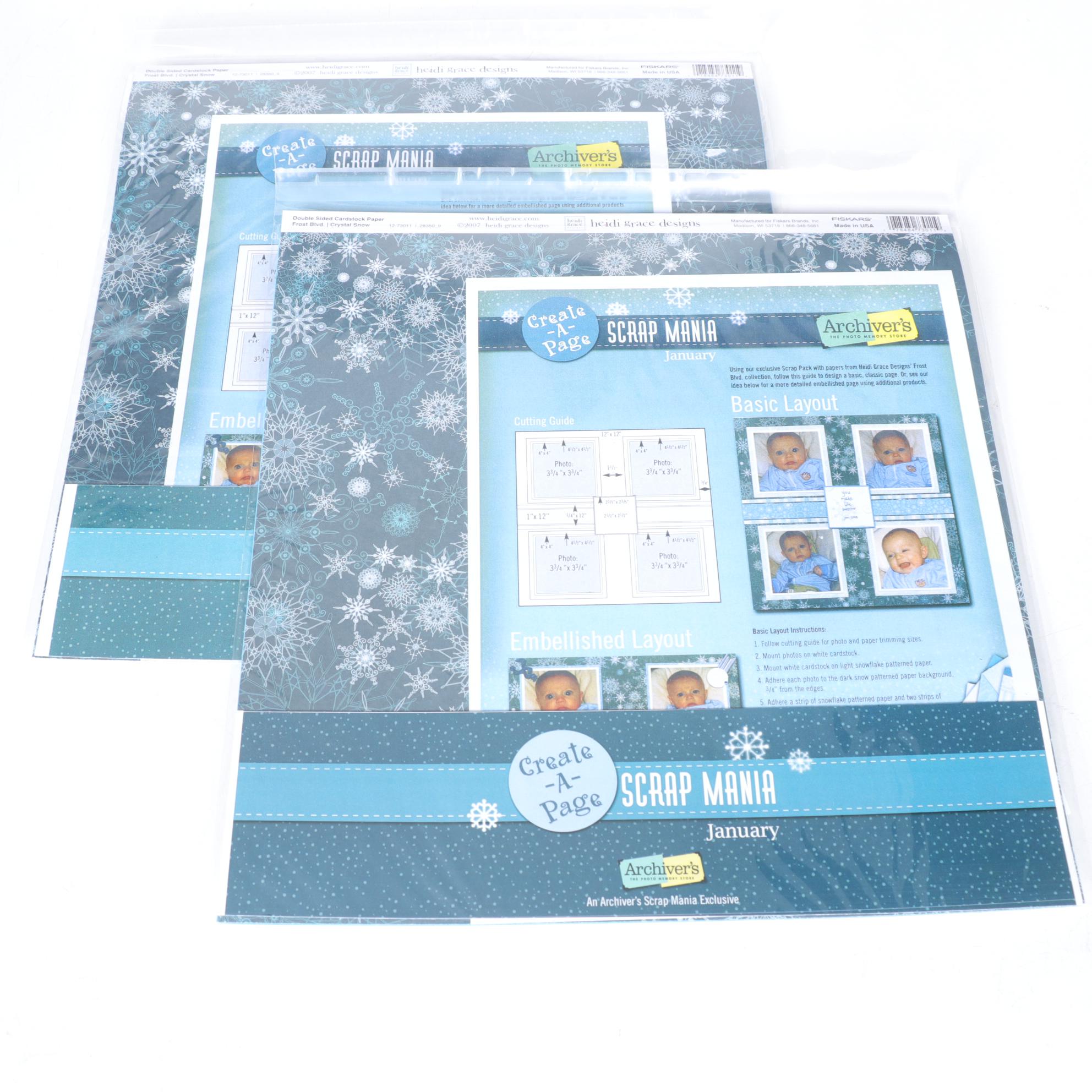 Paper Crafting Supplies Assortment with Organizer Shoulder Bag