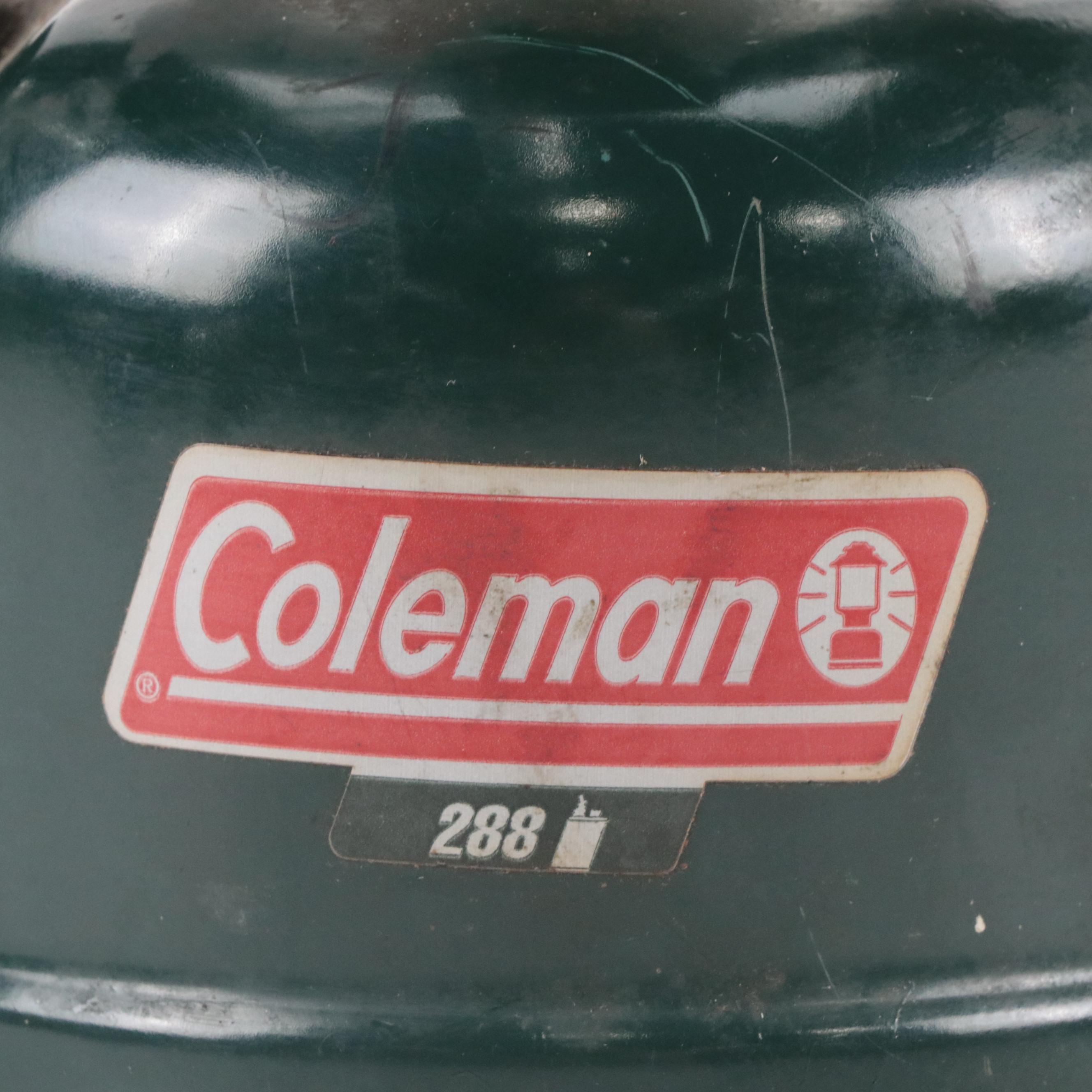 Coleman Model 288 Green Mantle Gas Lanterns
