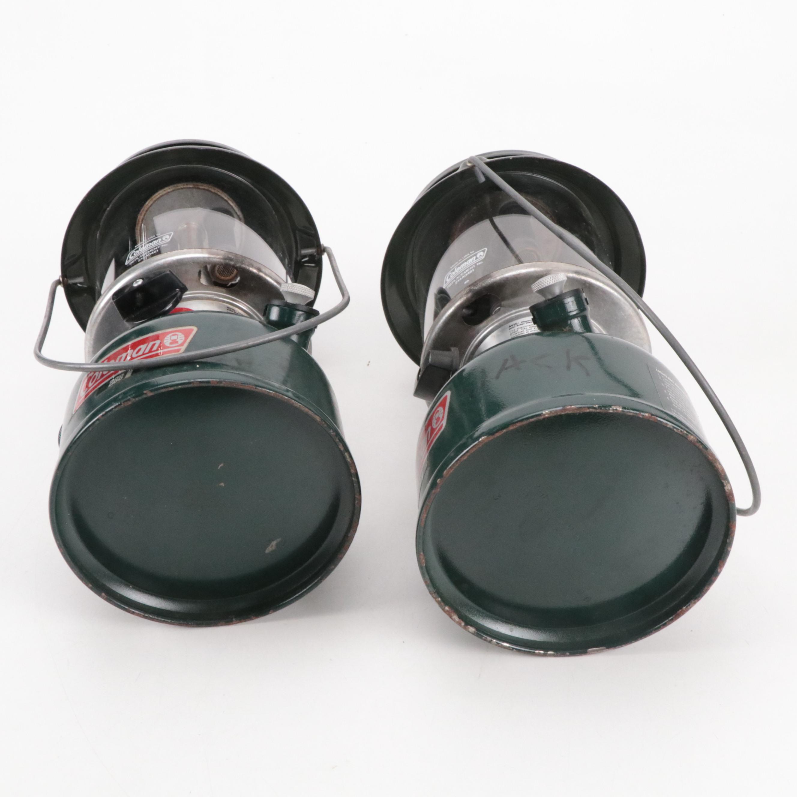 Coleman Model 288 Green Mantle Gas Lanterns