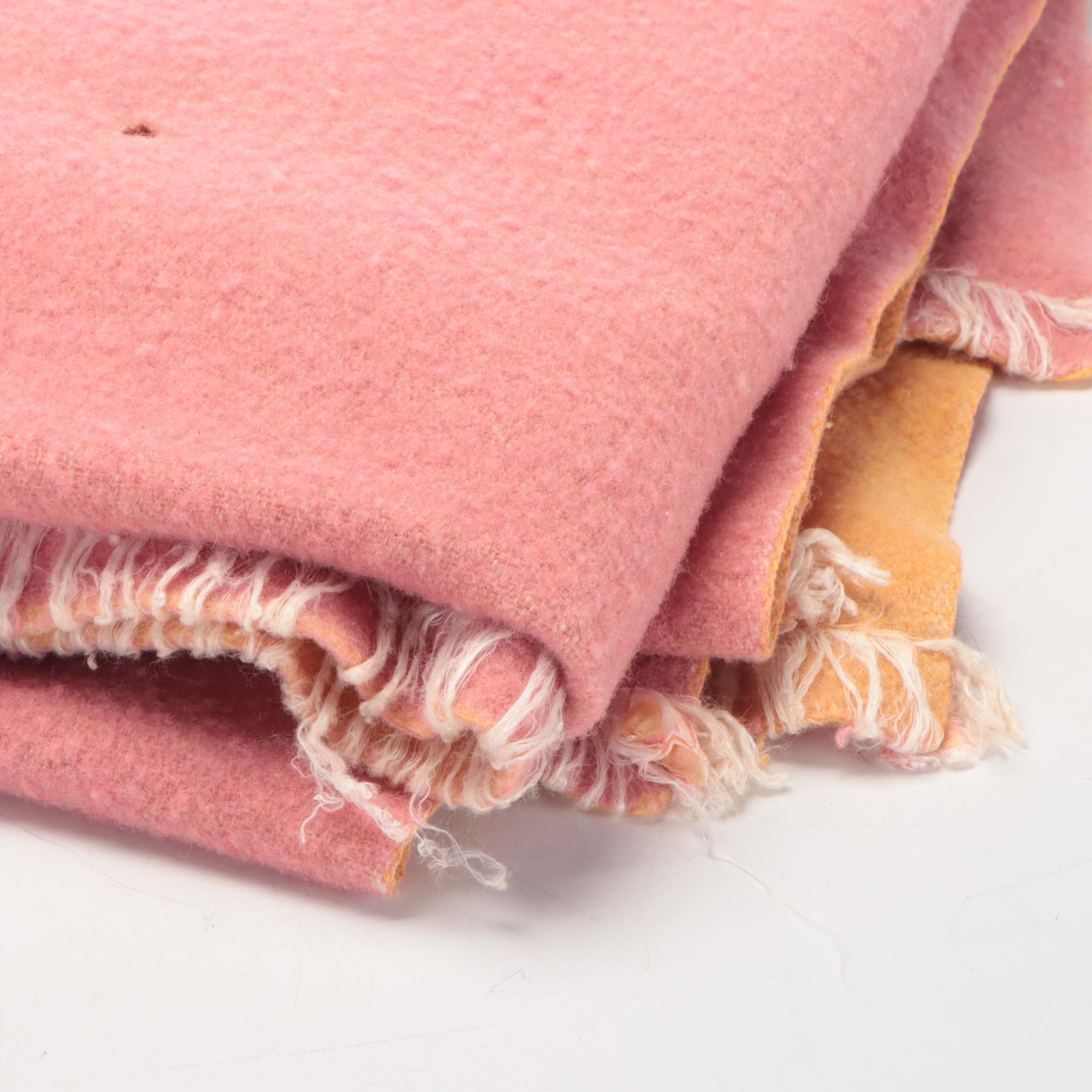 North Star, Fleischmann and The New Bremen Blanket Pink and Maroon Wool Blankets