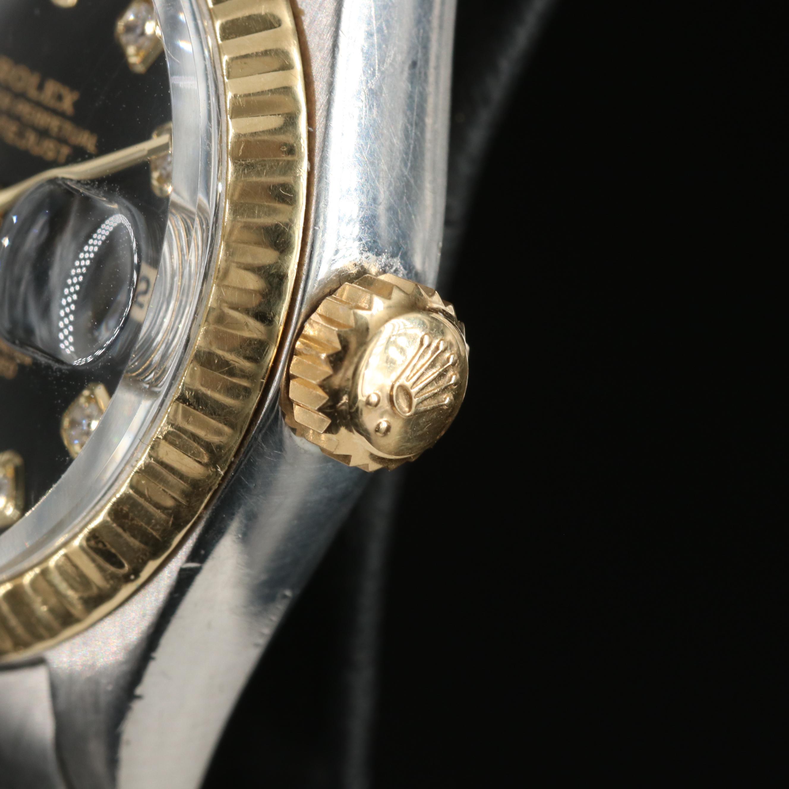 1975 Rolex Datejust 6917 Two-Tone Factory Diamond Dial Watch
