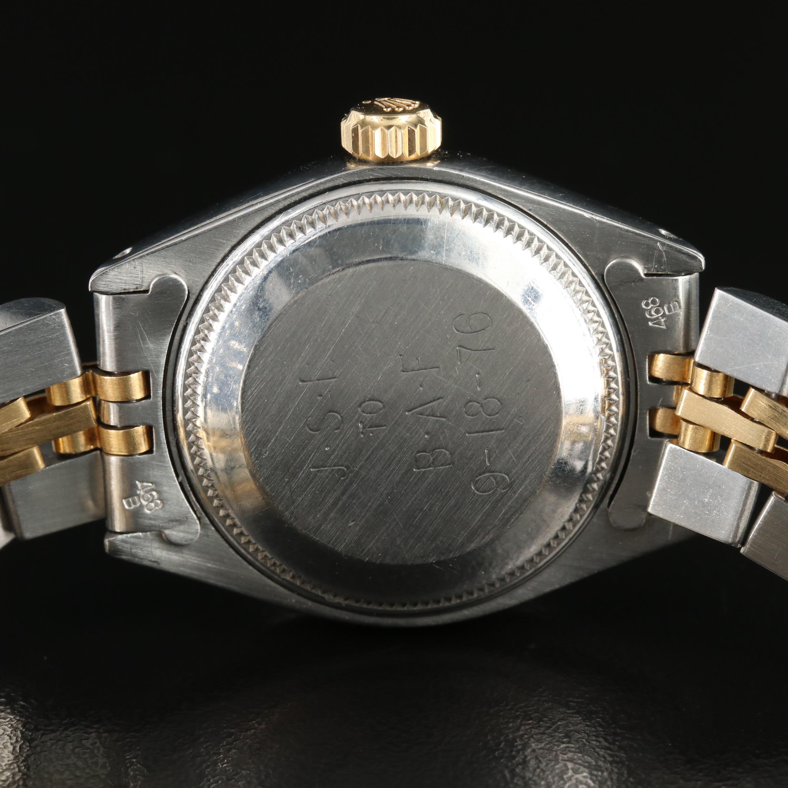 1975 Rolex Datejust 6917 Two-Tone Factory Diamond Dial Watch