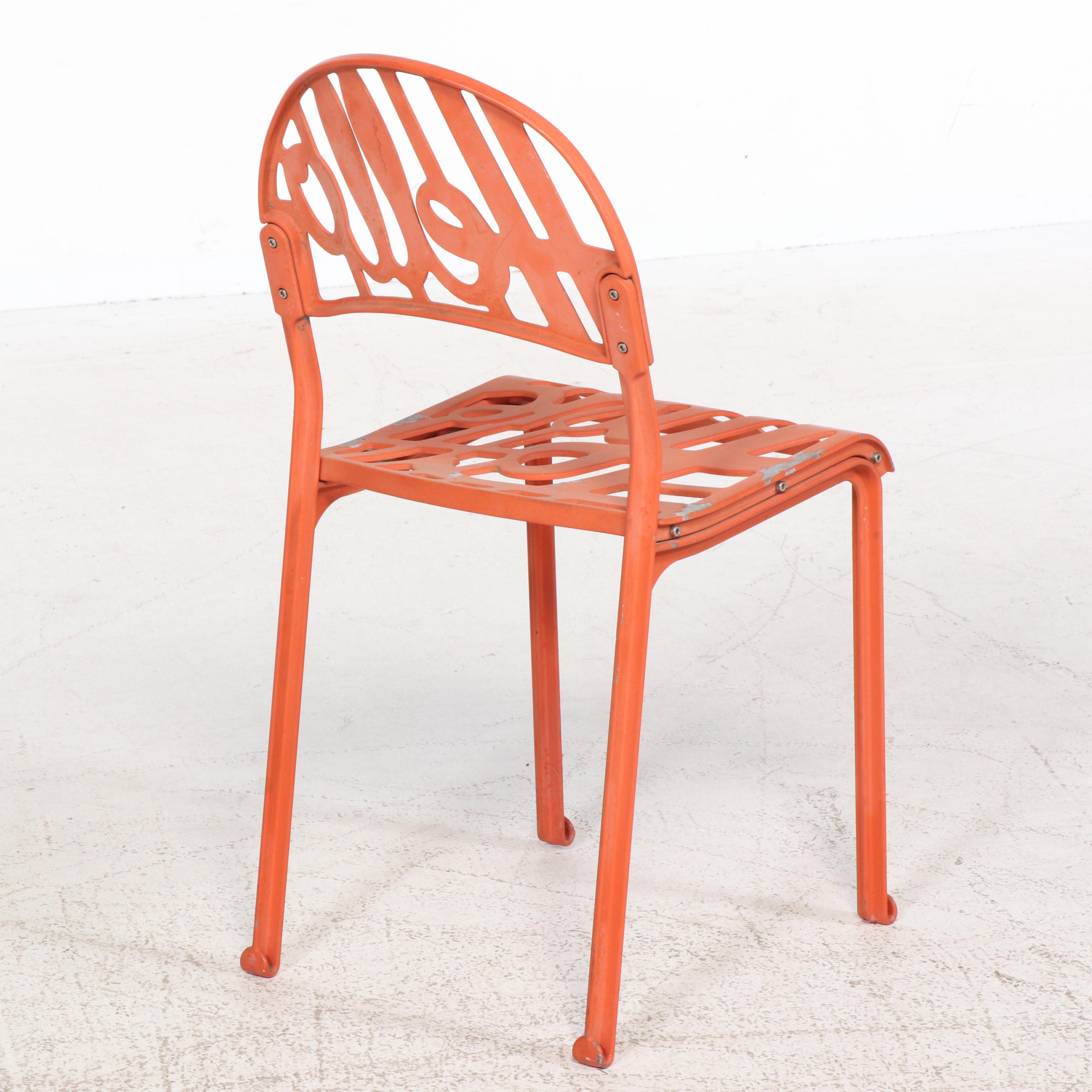 Jeremy Harvey for Artifort "Hello There" Cast Aluminum Side Chair