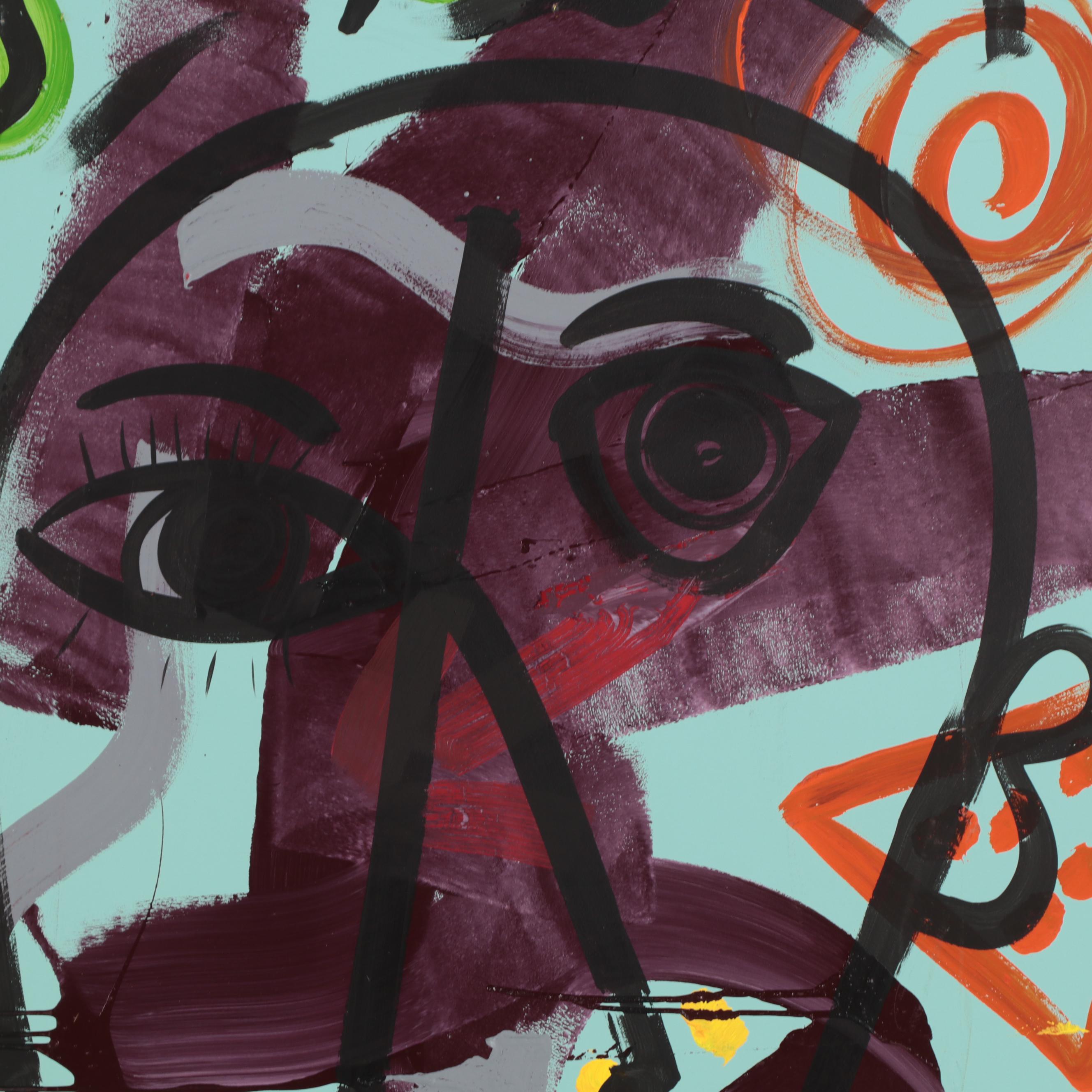 Peter Keil Large-Scale Abstract Figurative Acrylic Painting