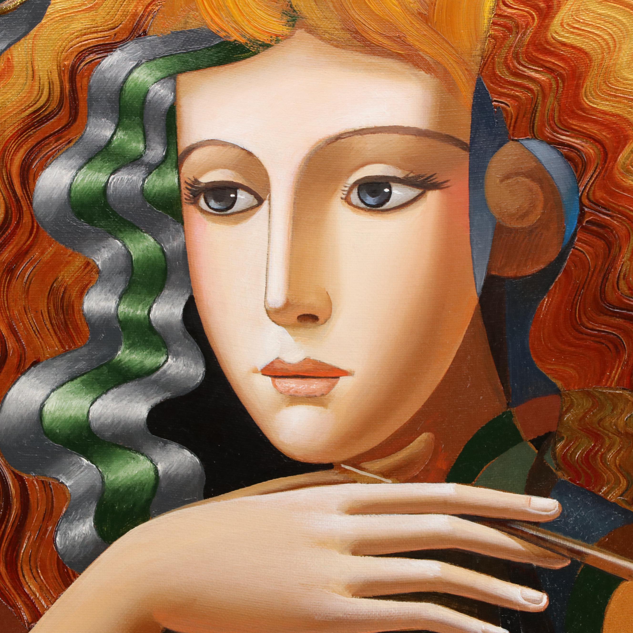 Oleg Zhivetin Oil Painting of Artist Painting Canvas