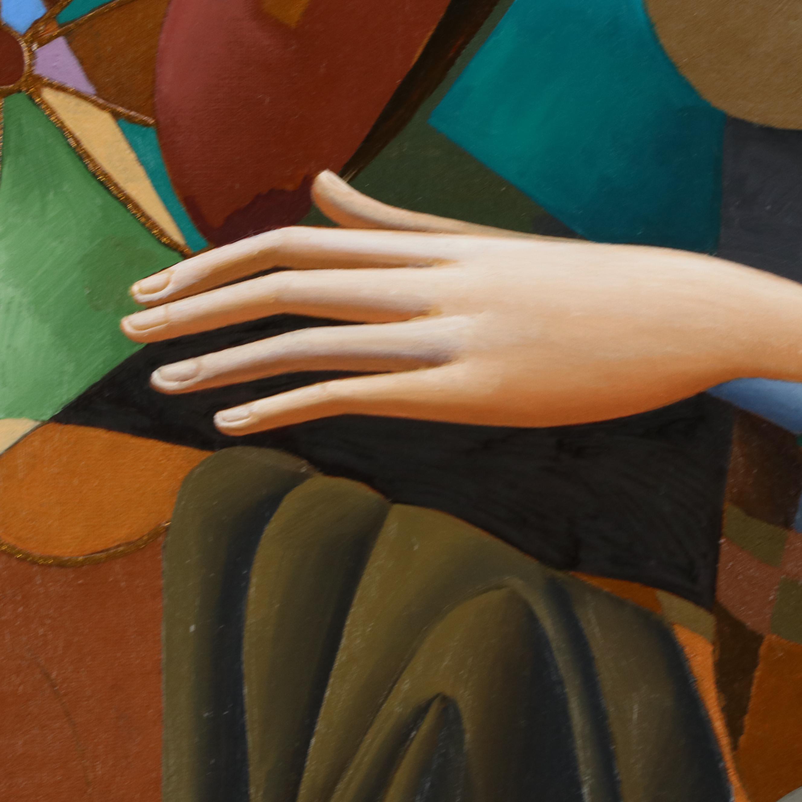 Oleg Zhivetin Oil Painting of Artist Painting Canvas