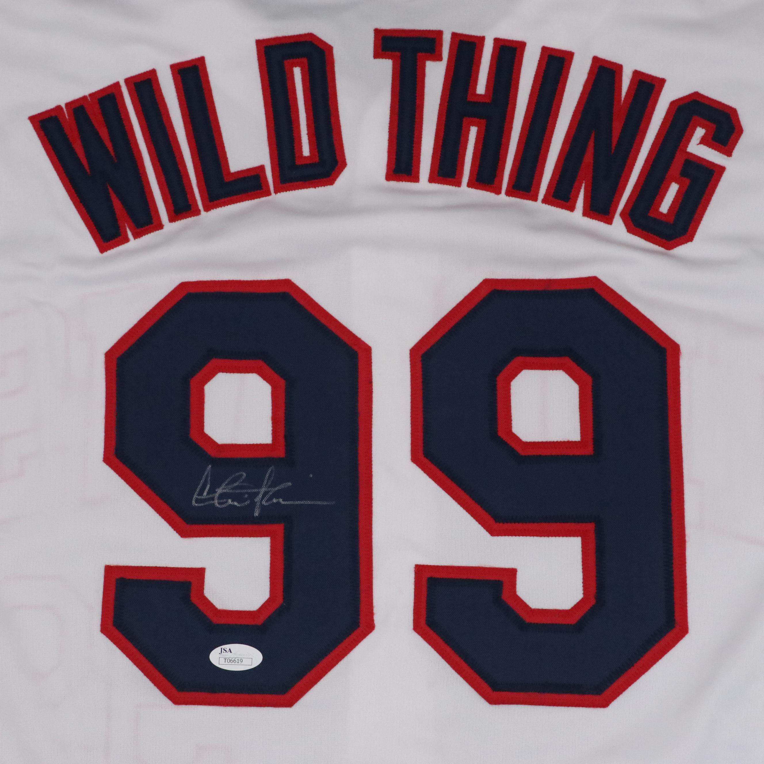 Charlie Sheen Signed Ricky "Wild Thing" Vaughn "Major League" Baseball Jersey