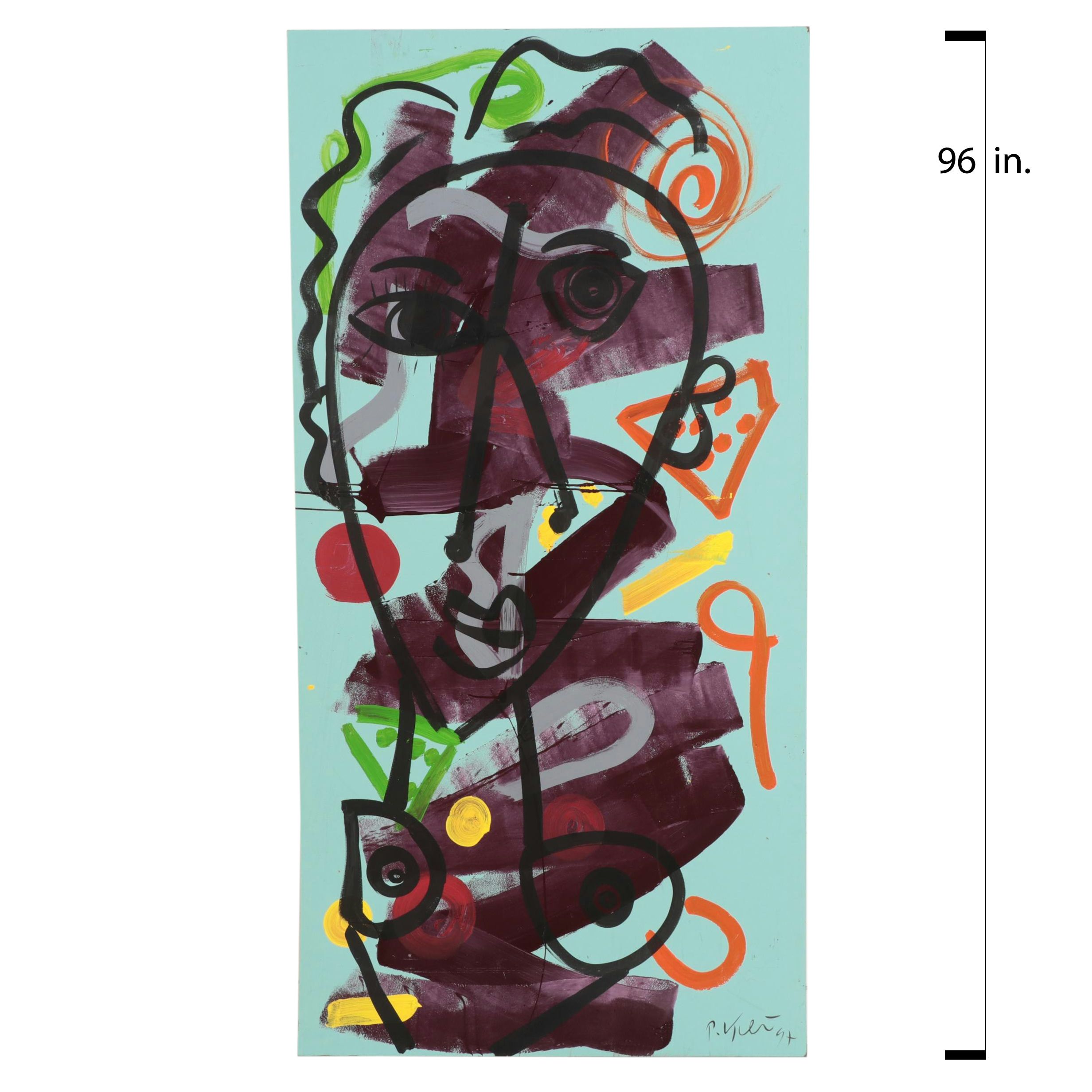 Peter Keil Large-Scale Abstract Figurative Acrylic Painting