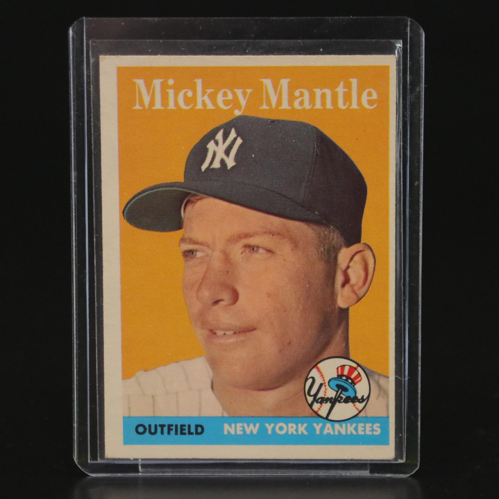 1958 Topps Mickey Mantle New York Yankees #150 Baseball Card