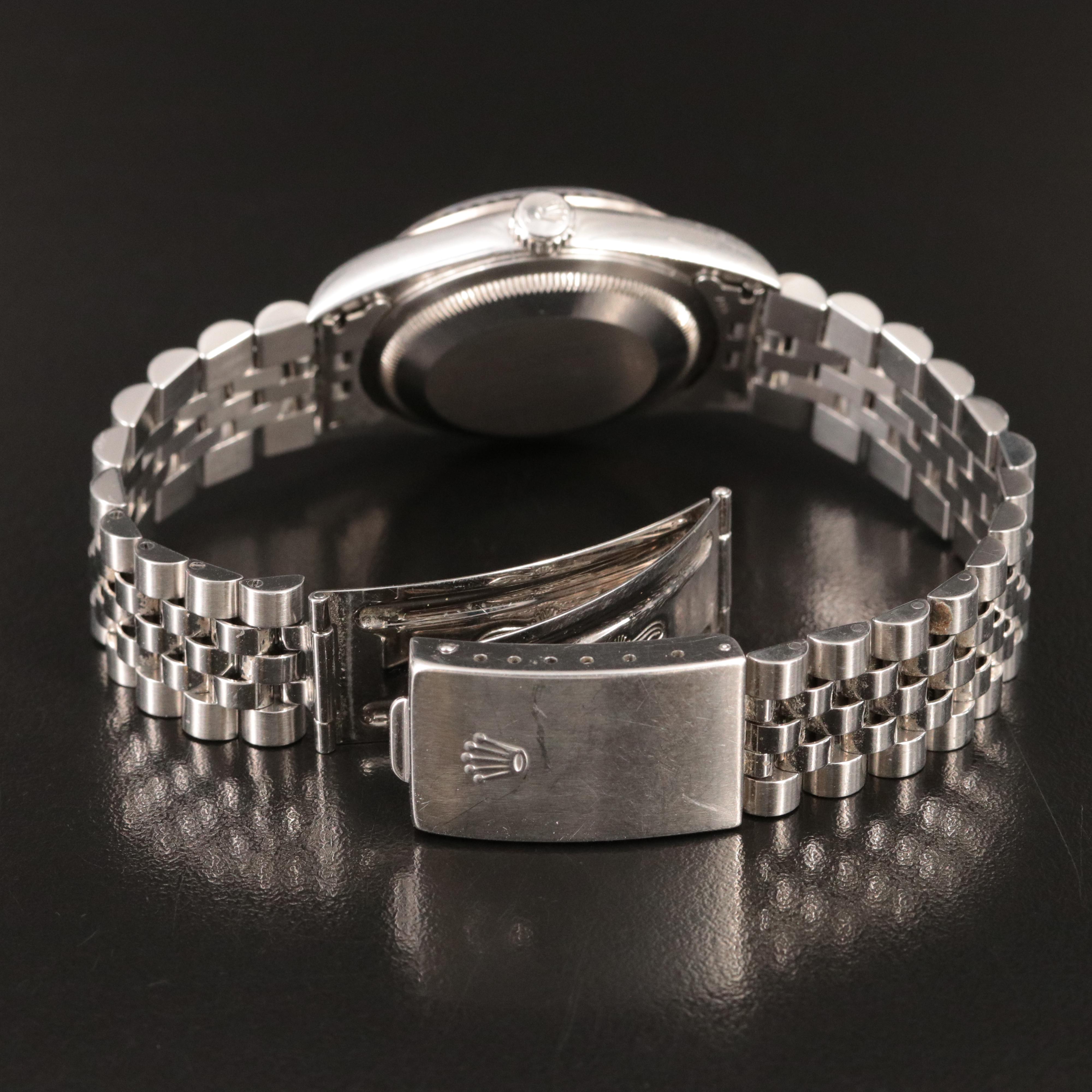 2000 Rolex Datejust Silver Roman Dial Watch