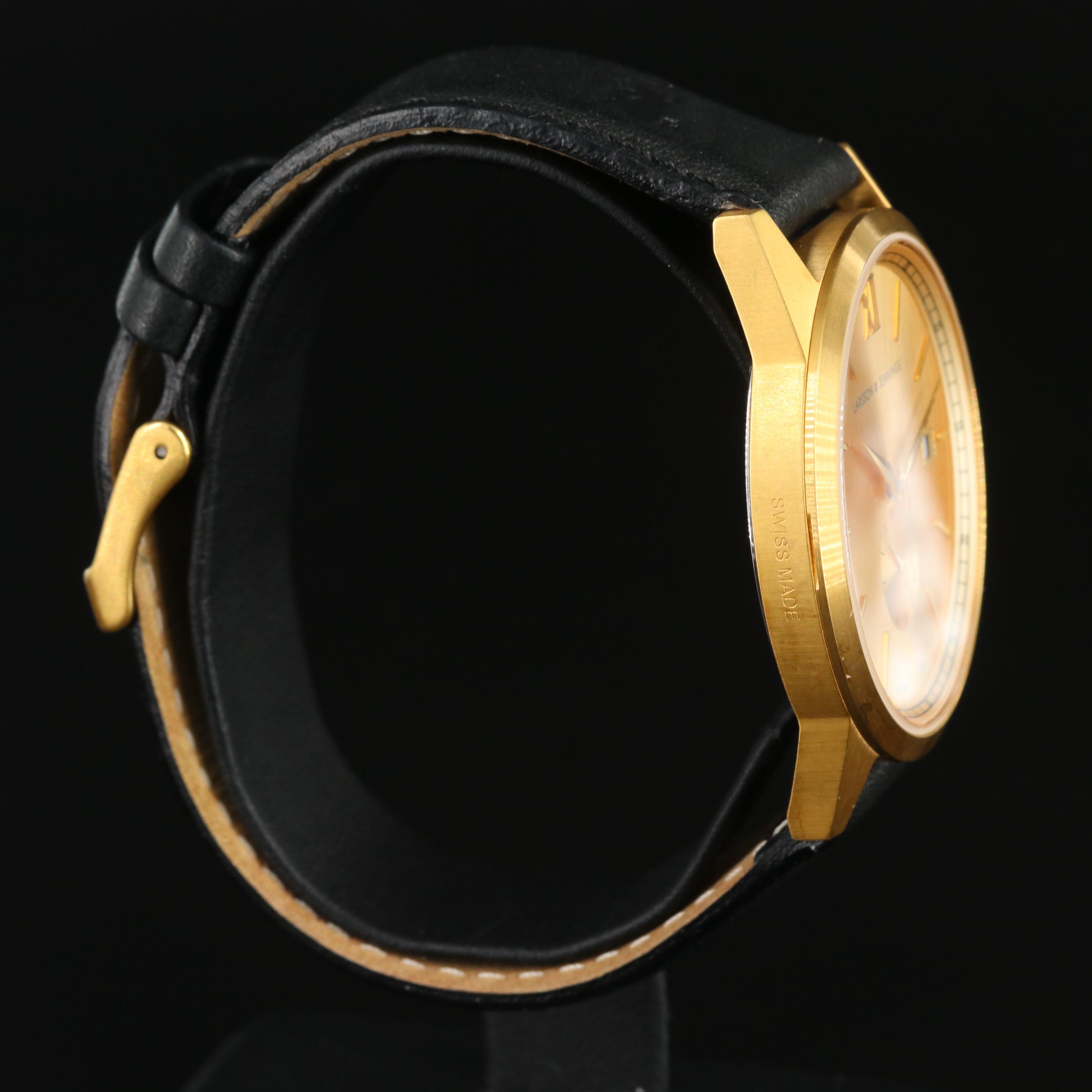 Larsson and Jennings Gold Tone Date Watch