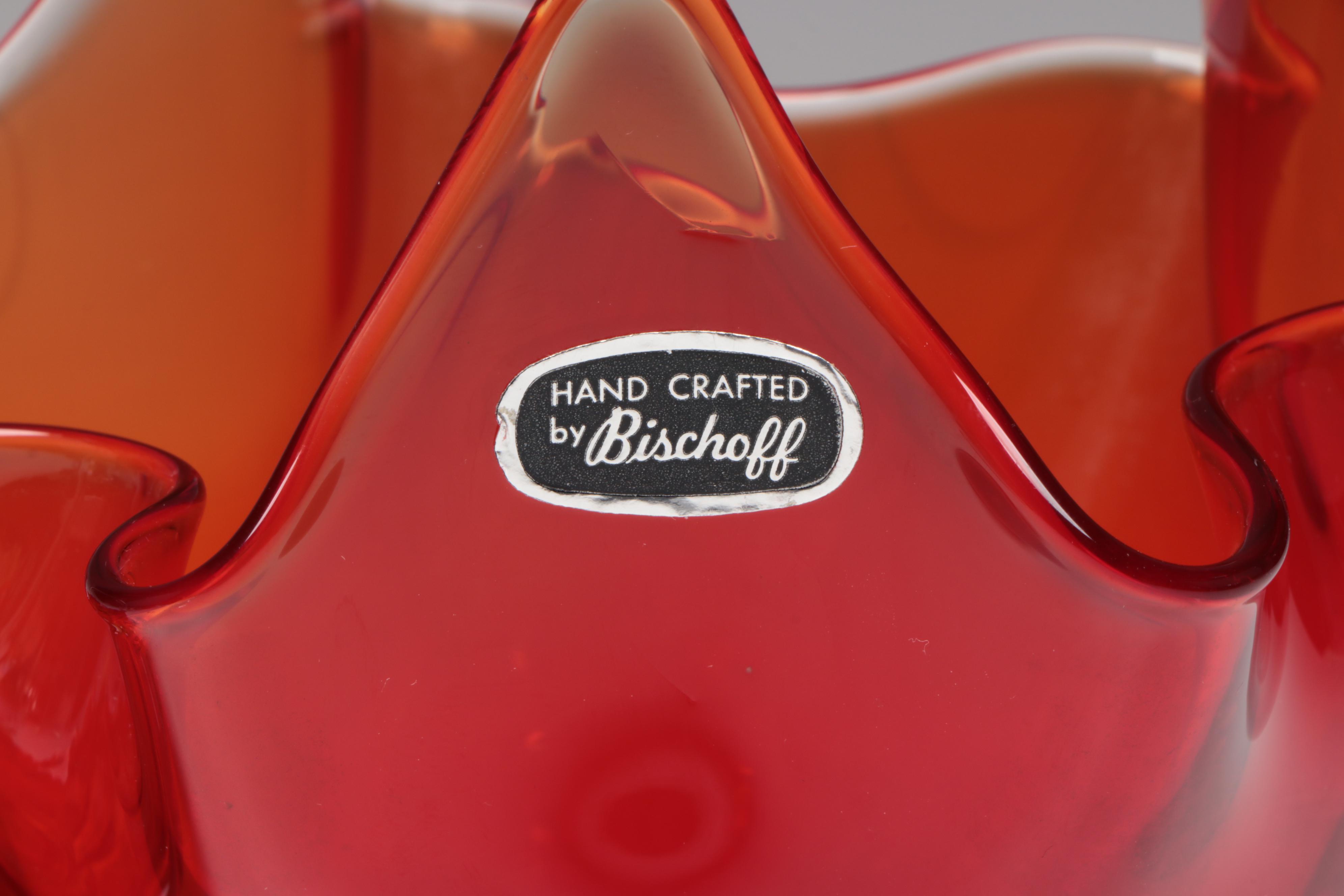 Dugan Carnival Glass Epergne with Bischoff Glass Bowl and More