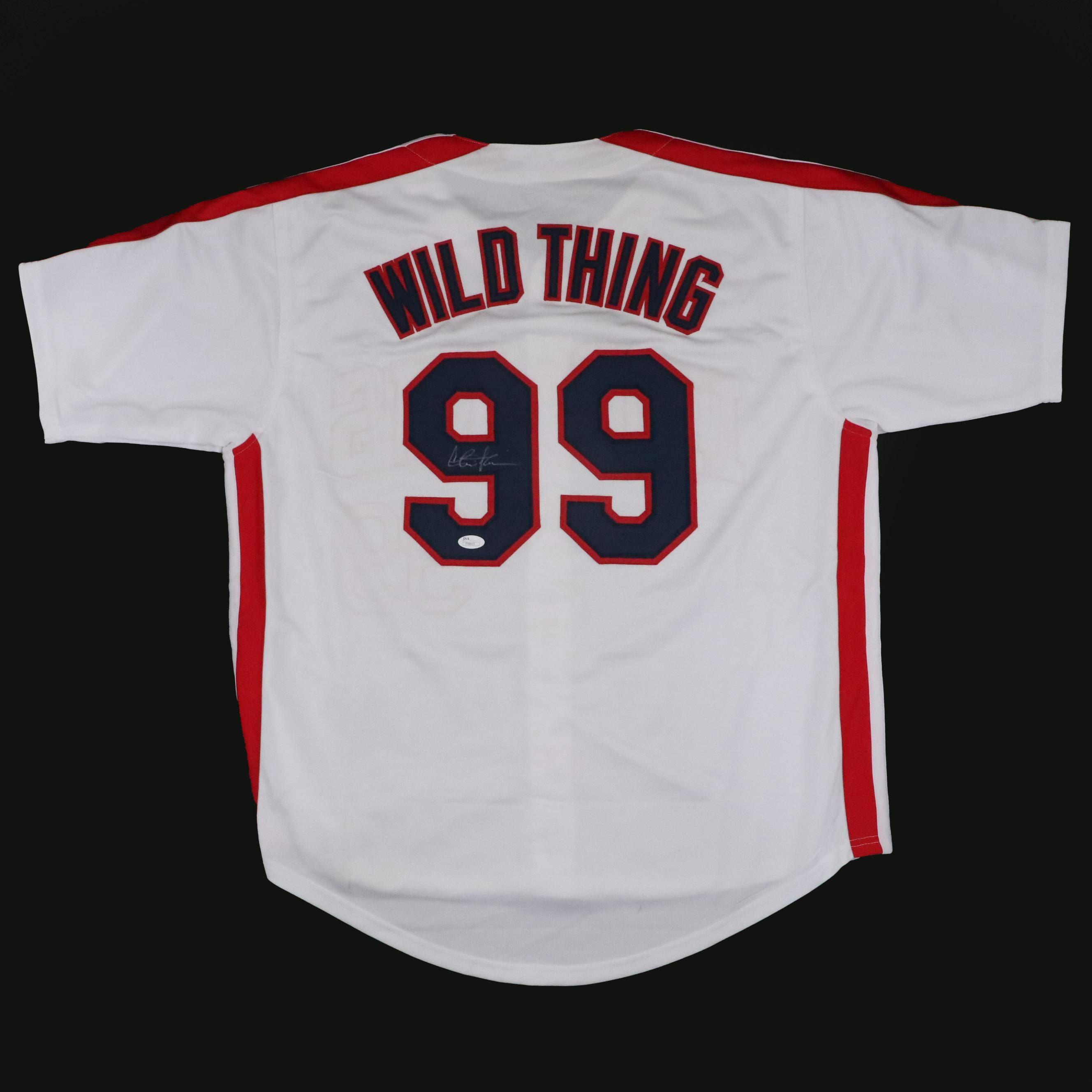 Charlie Sheen Signed Ricky "Wild Thing" Vaughn "Major League" Baseball Jersey