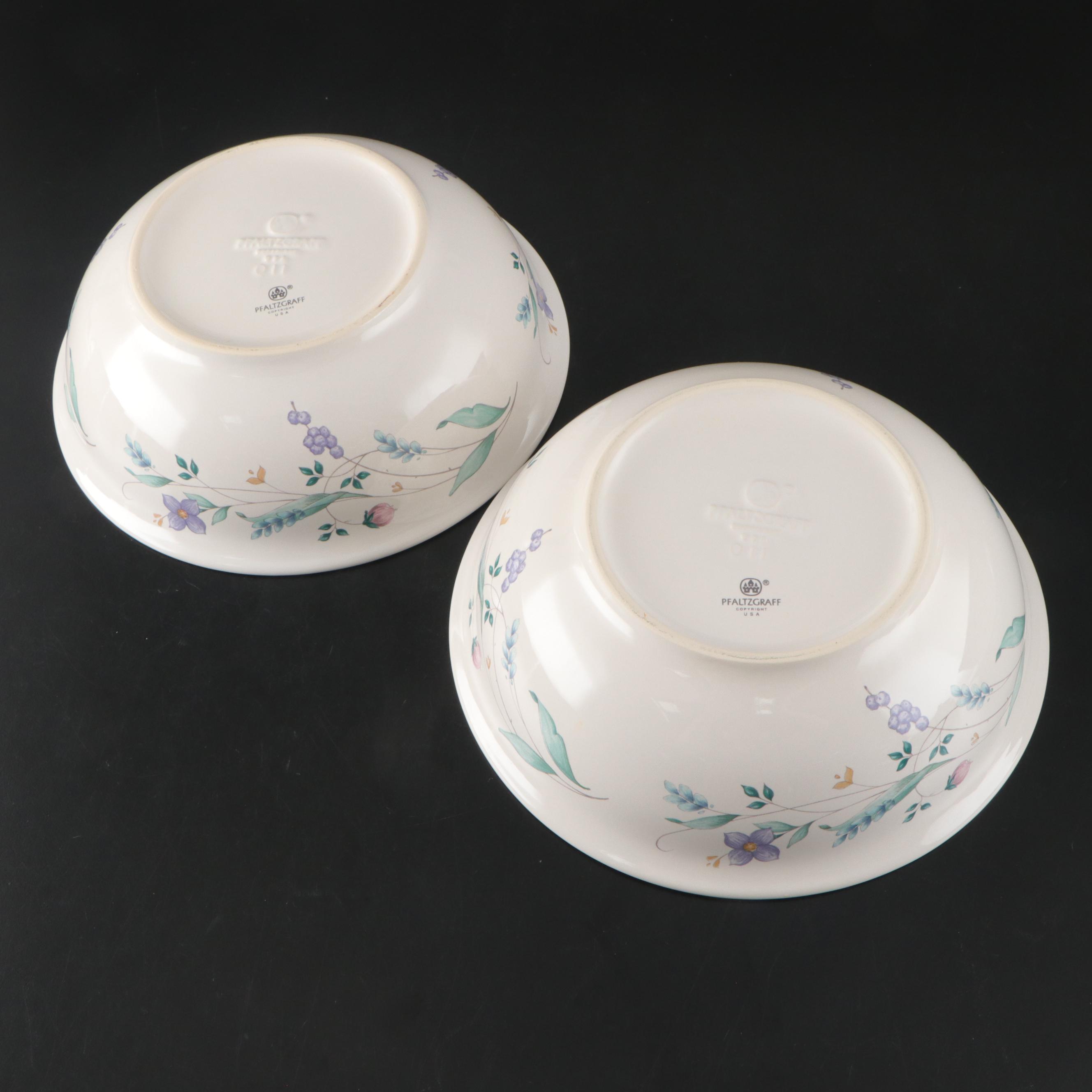 Pfaltzgraff Floral Motif Ceramic Platter, Bowls, Shakers and More