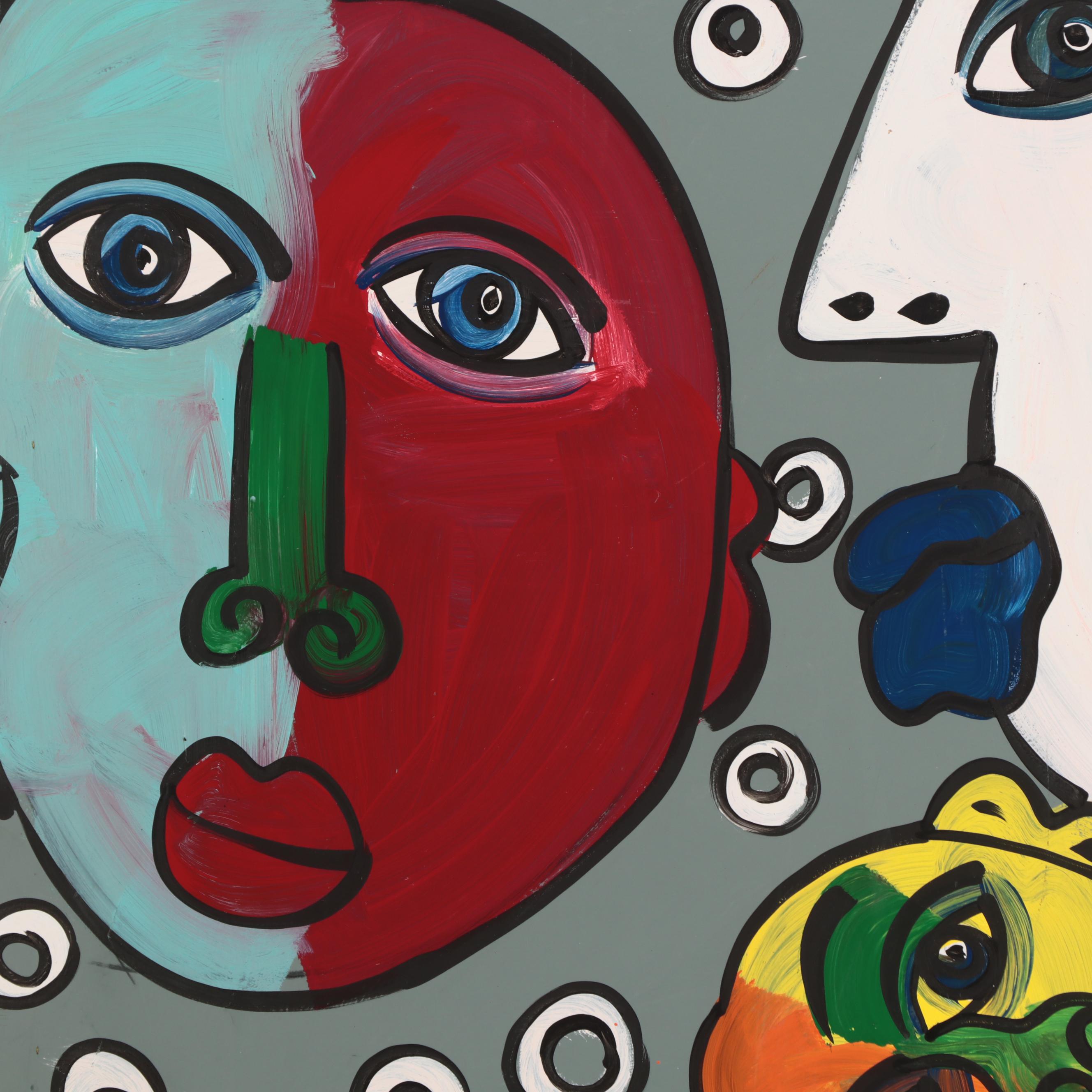 Peter Keil Large-Scale Abstract Figurative Acrylic Painting