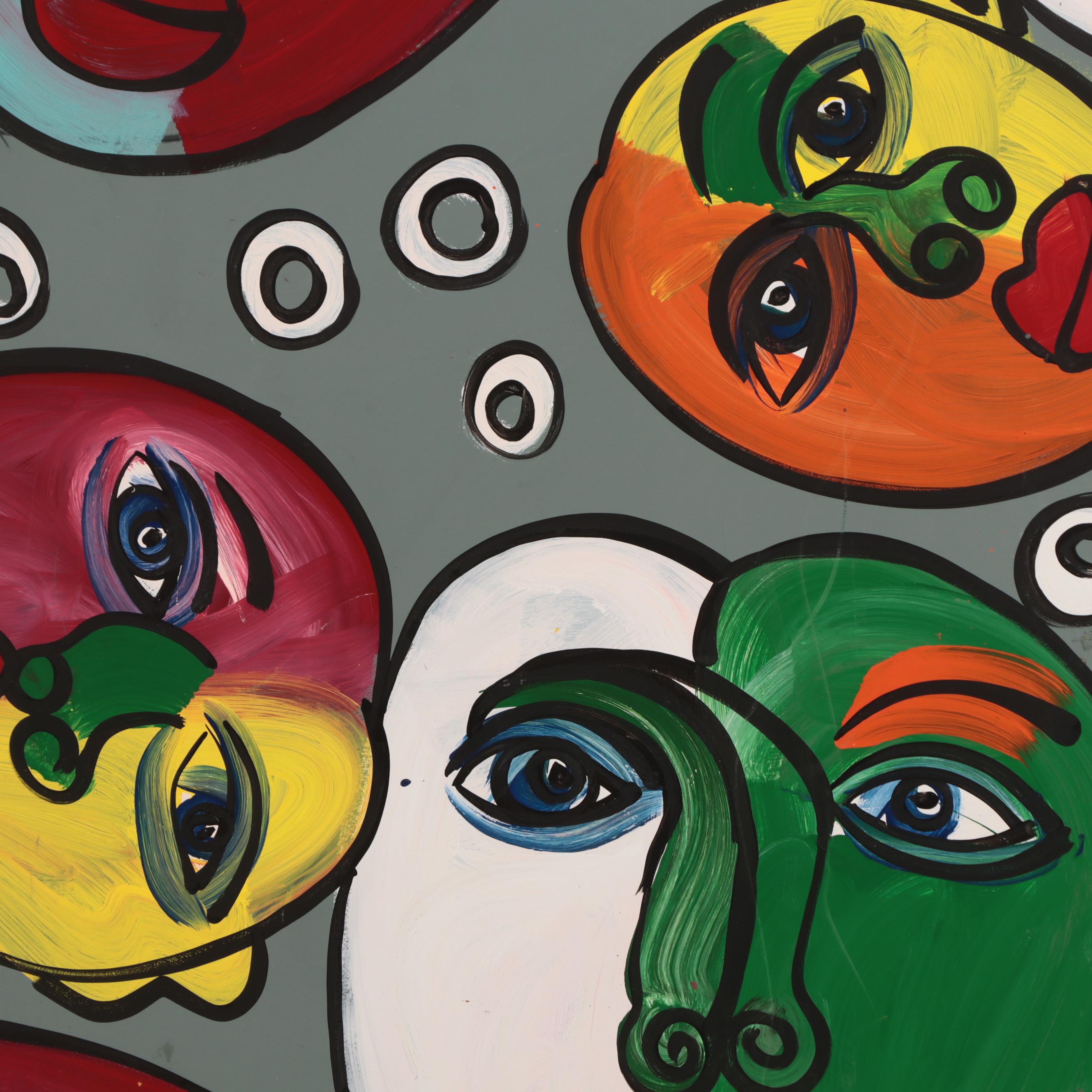 Peter Keil Large-Scale Abstract Figurative Acrylic Painting