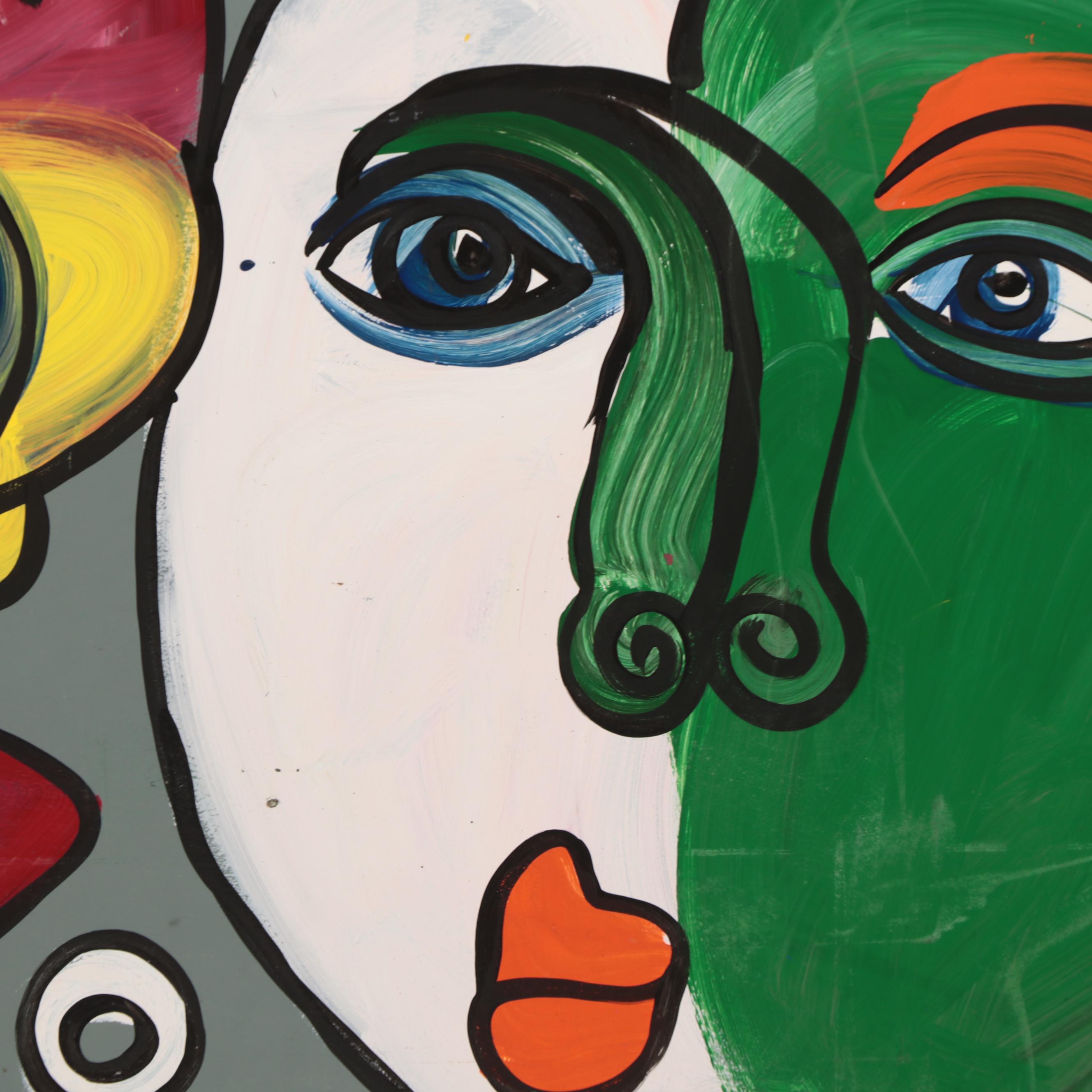 Peter Keil Large-Scale Abstract Figurative Acrylic Painting