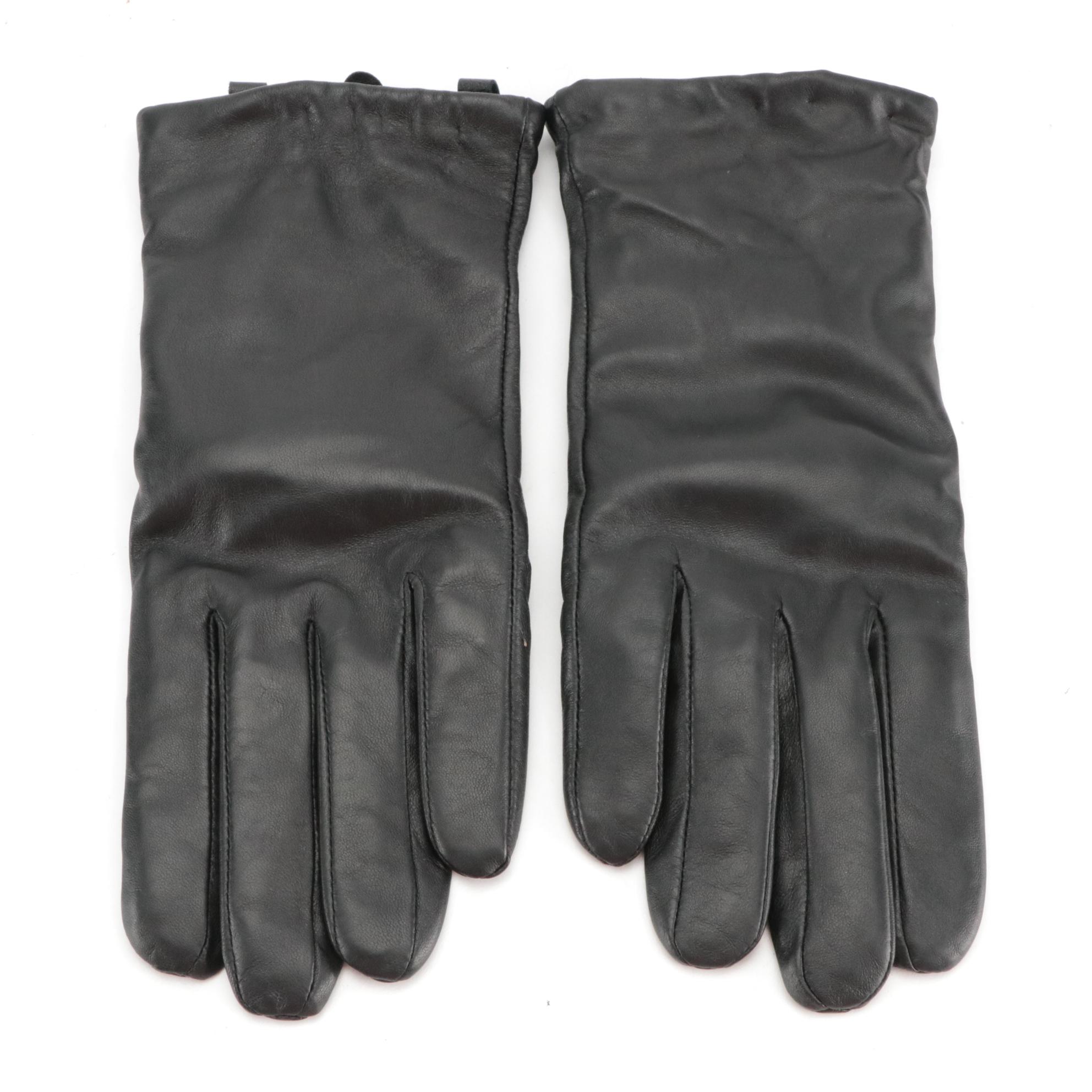 Dalkeith Cashmere Double-Breasted Long Coat and Toccare by Tuzzi Leather Gloves