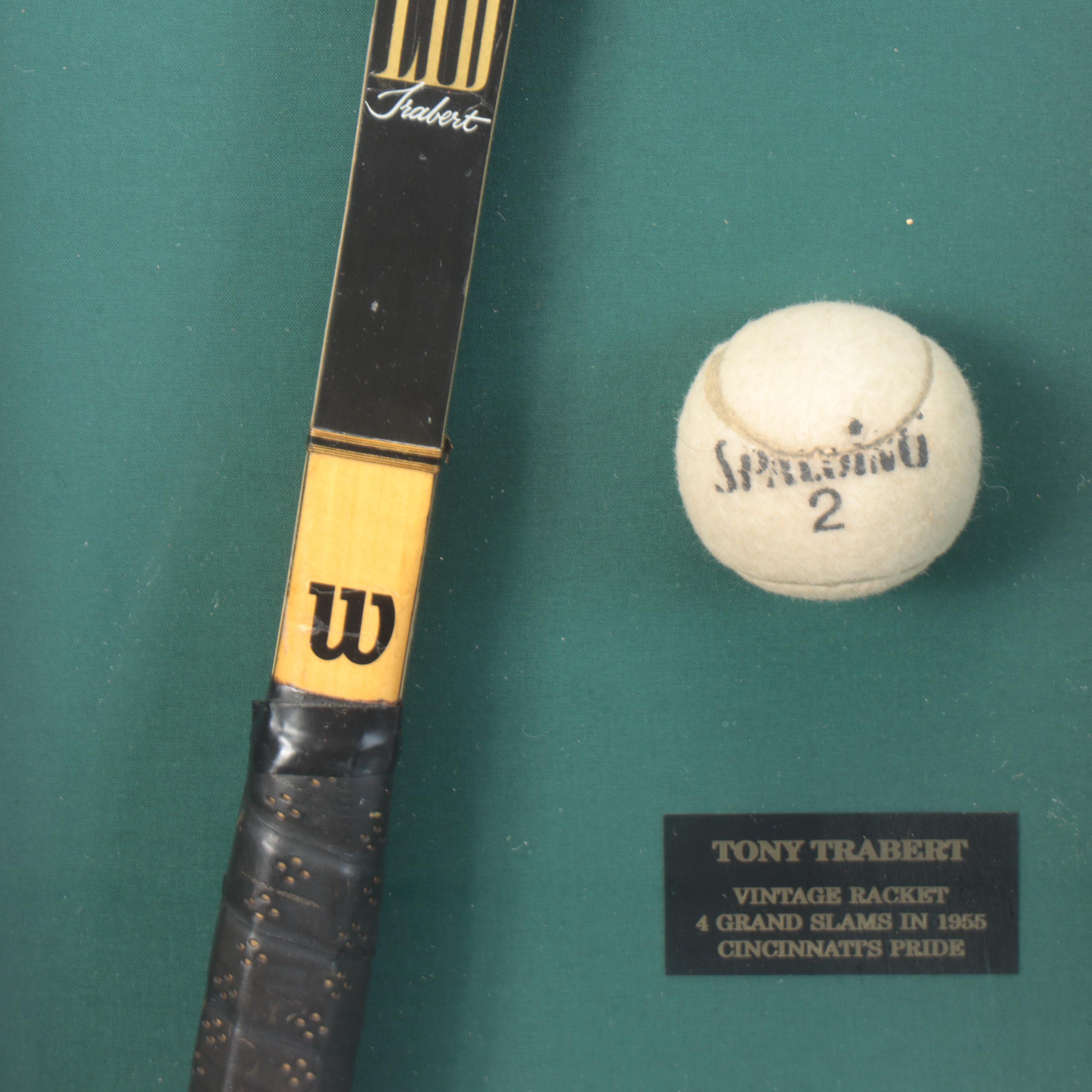 Tony Trabert and Jack Kramer Model Wilson Tennis Rackets in Shadowboxes