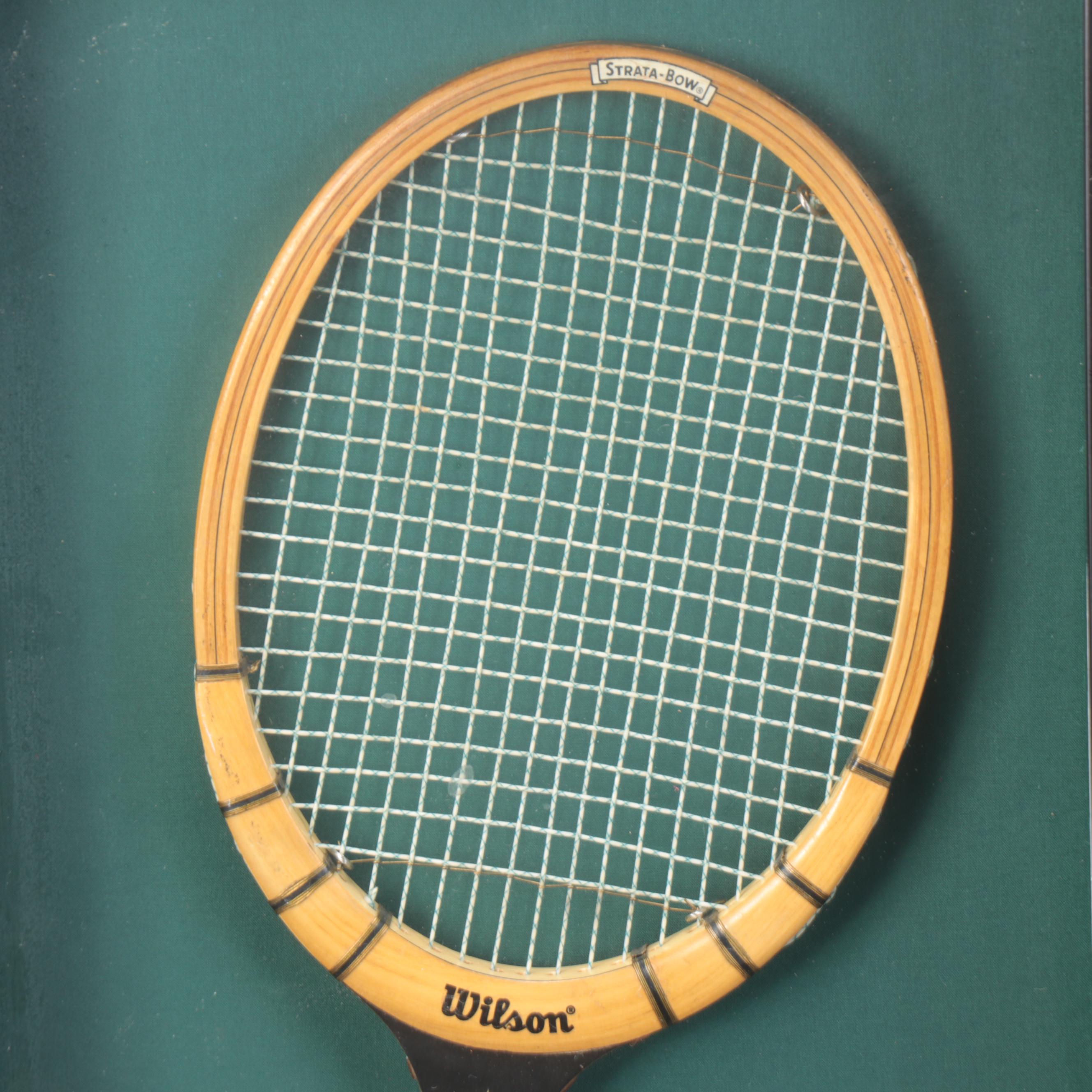 Tony Trabert and Jack Kramer Model Wilson Tennis Rackets in Shadowboxes