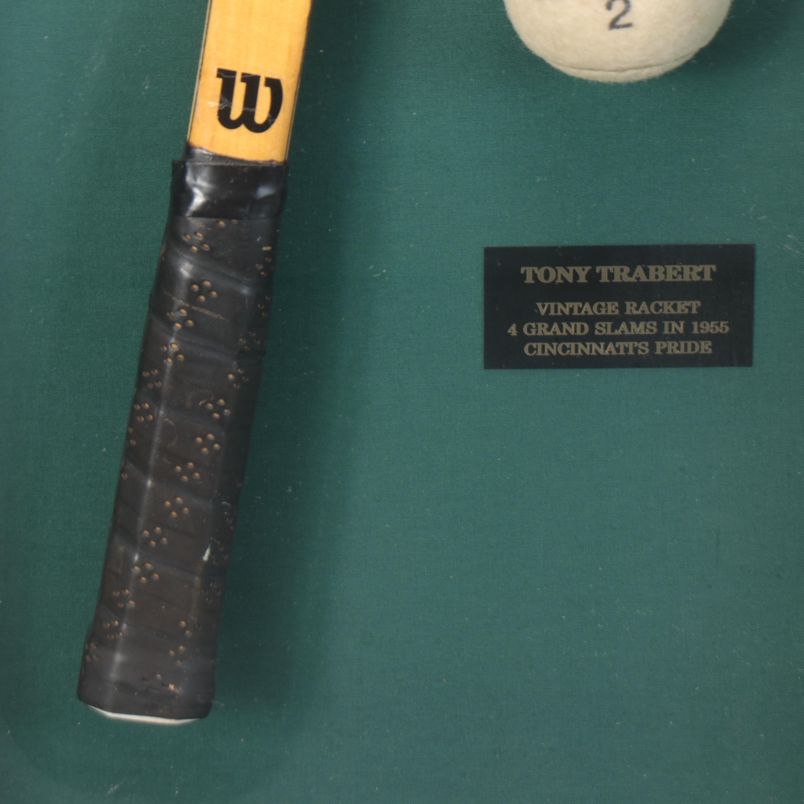 Tony Trabert and Jack Kramer Model Wilson Tennis Rackets in Shadowboxes