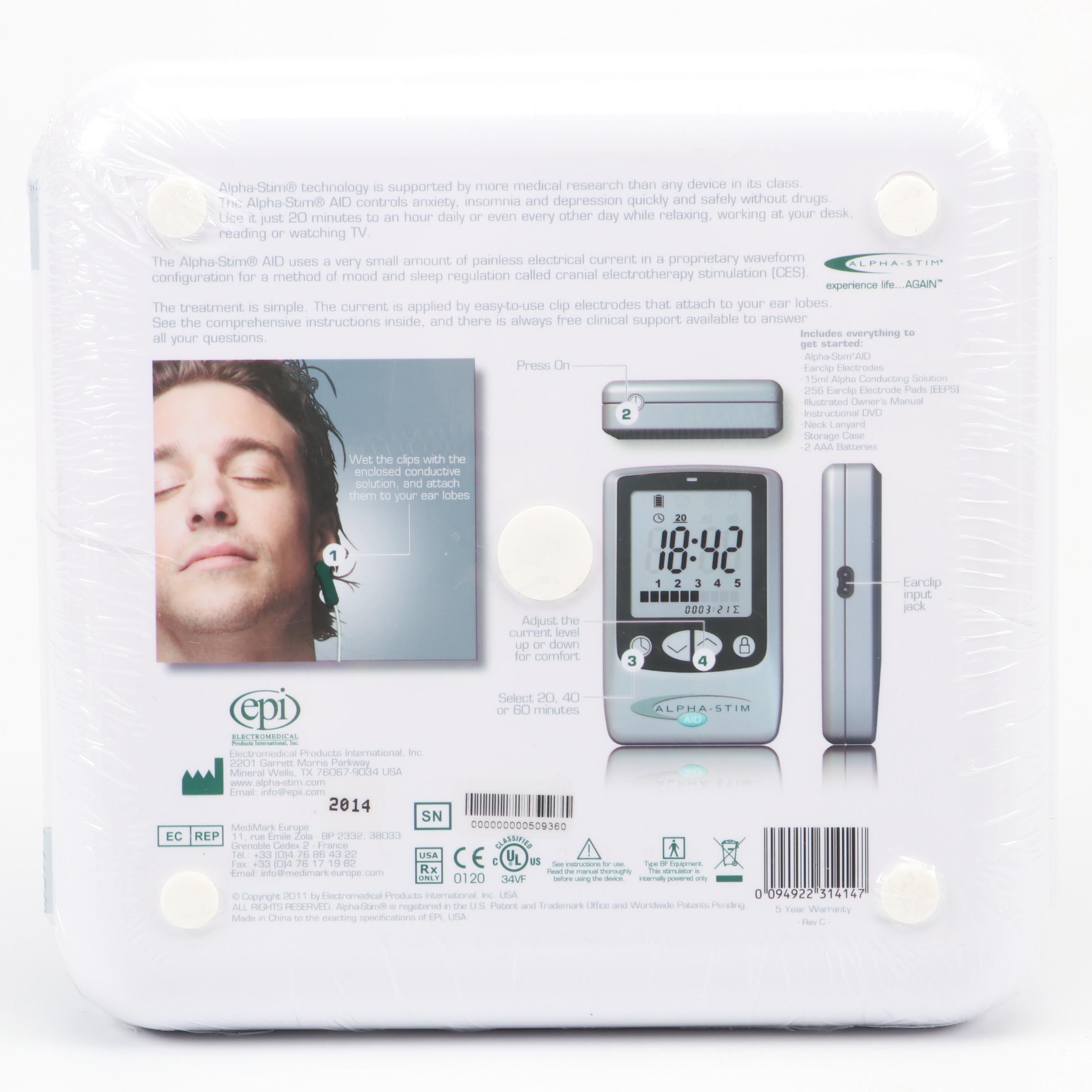 EPI Anxiety Therapy Alpha-Stim AID with Carry Case