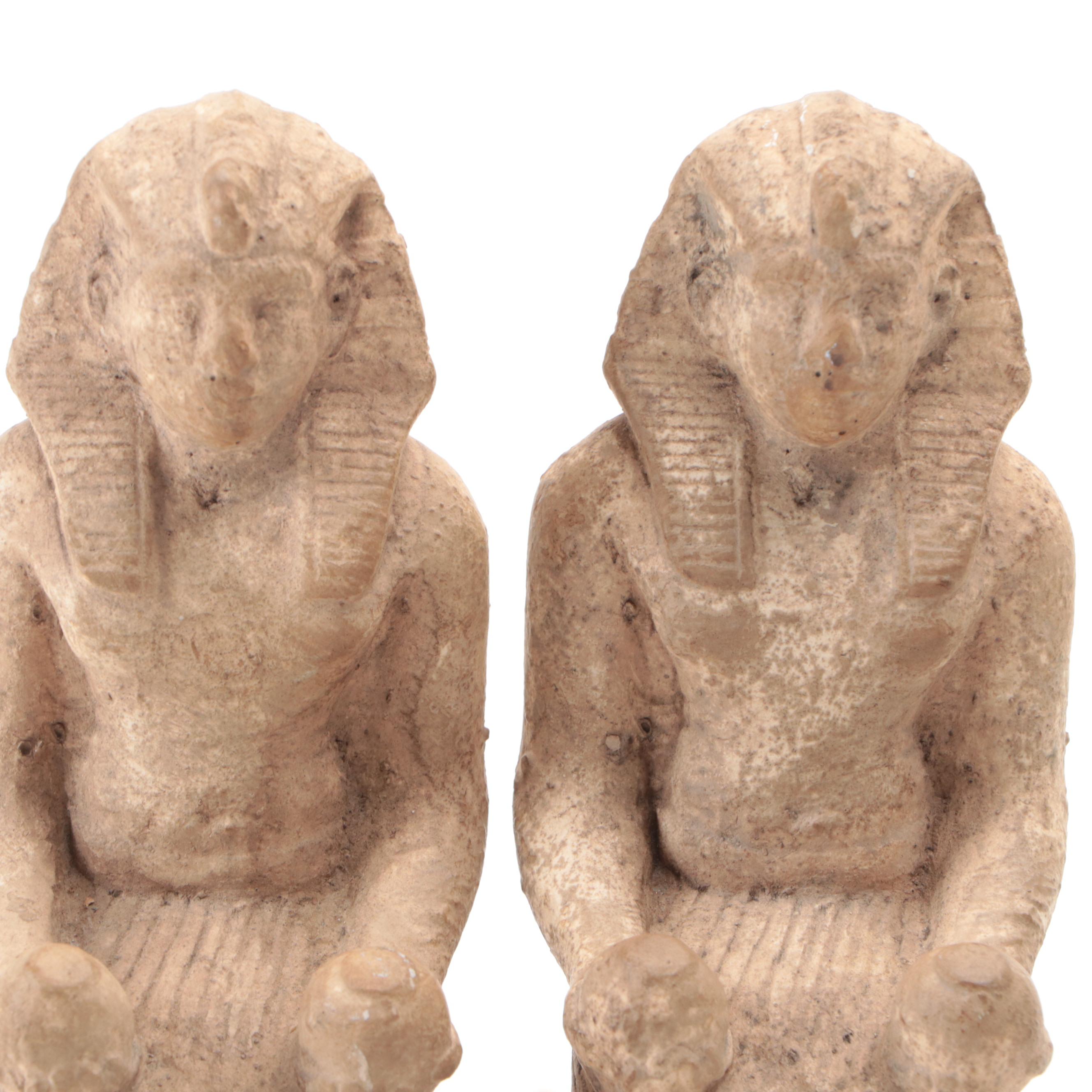 Decorative Code of Hammurabi Tablet with Egyptian Figurines and Tomb Painting