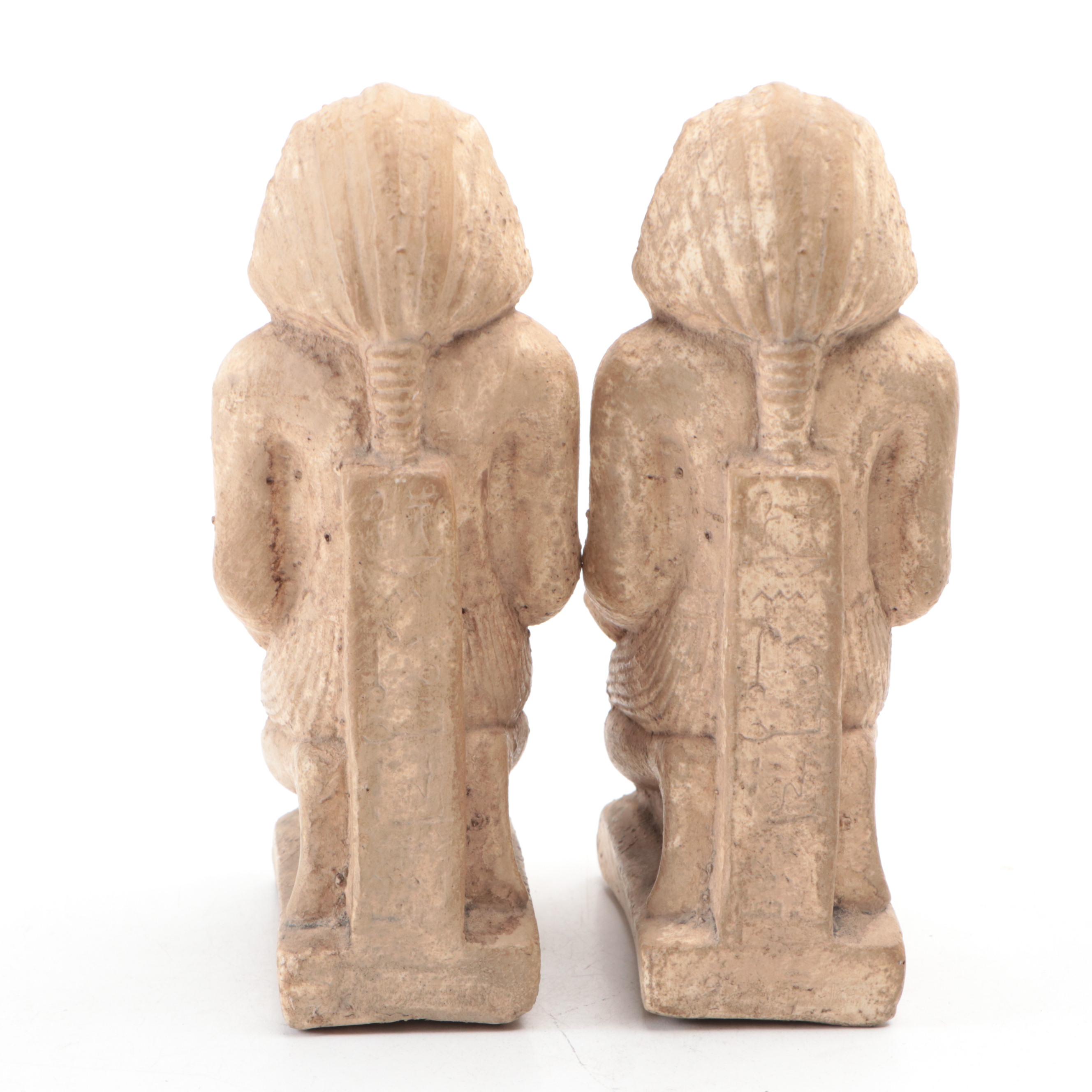 Decorative Code of Hammurabi Tablet with Egyptian Figurines and Tomb Painting