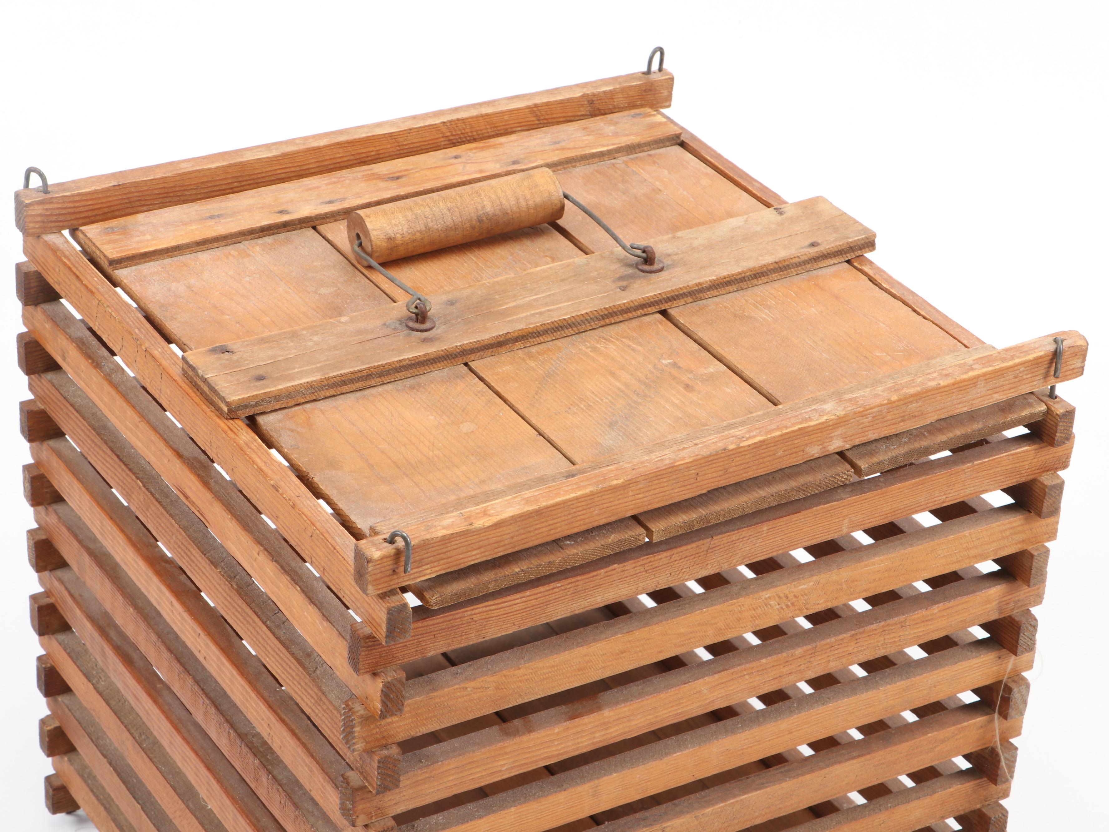 Antique Wooden Egg Crate