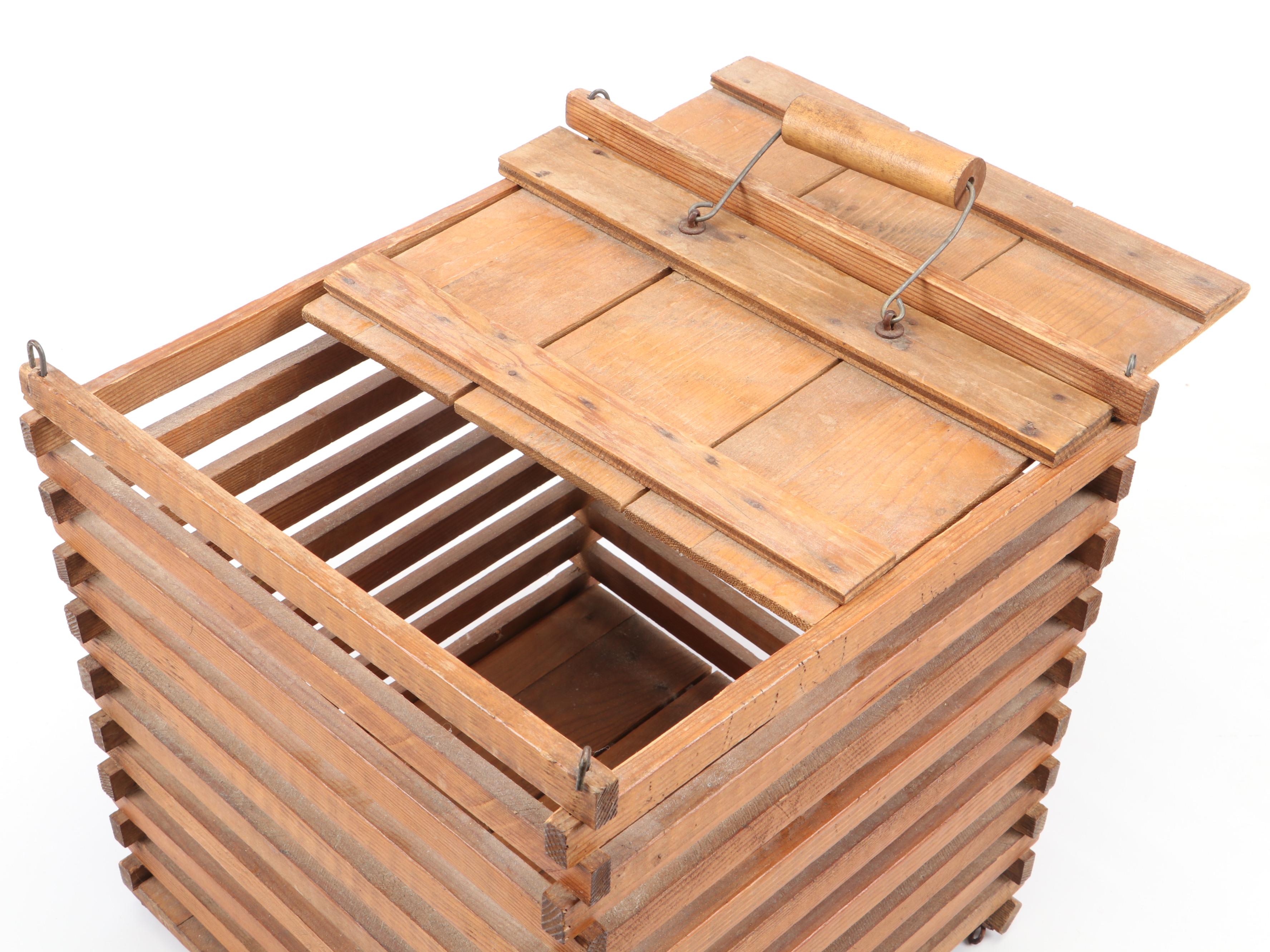 Antique Wooden Egg Crate