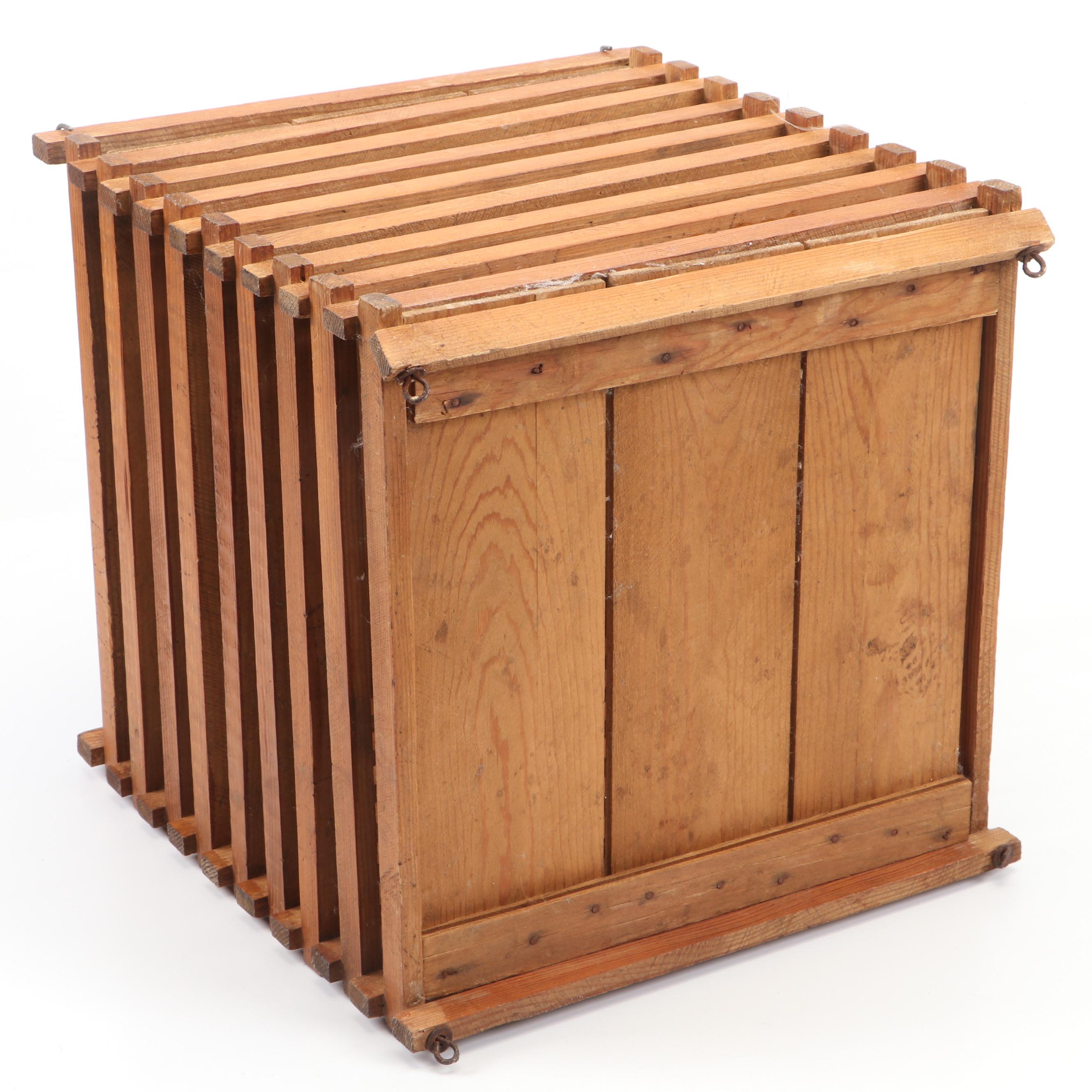 Antique Wooden Egg Crate