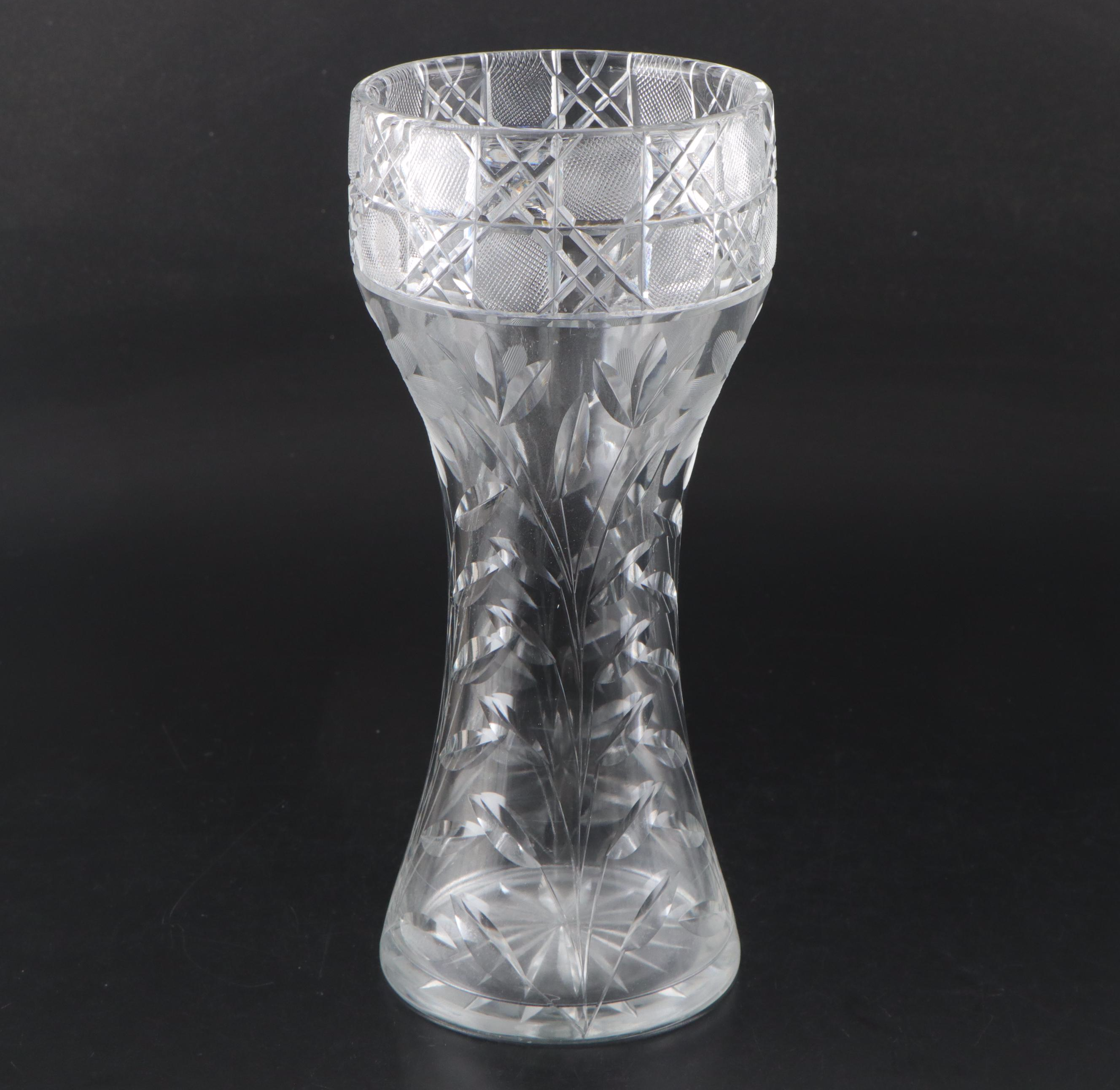 Glass Vases, Compote, Sugar & Creamer, and Candy Bowl, Mid to Late 20th Century