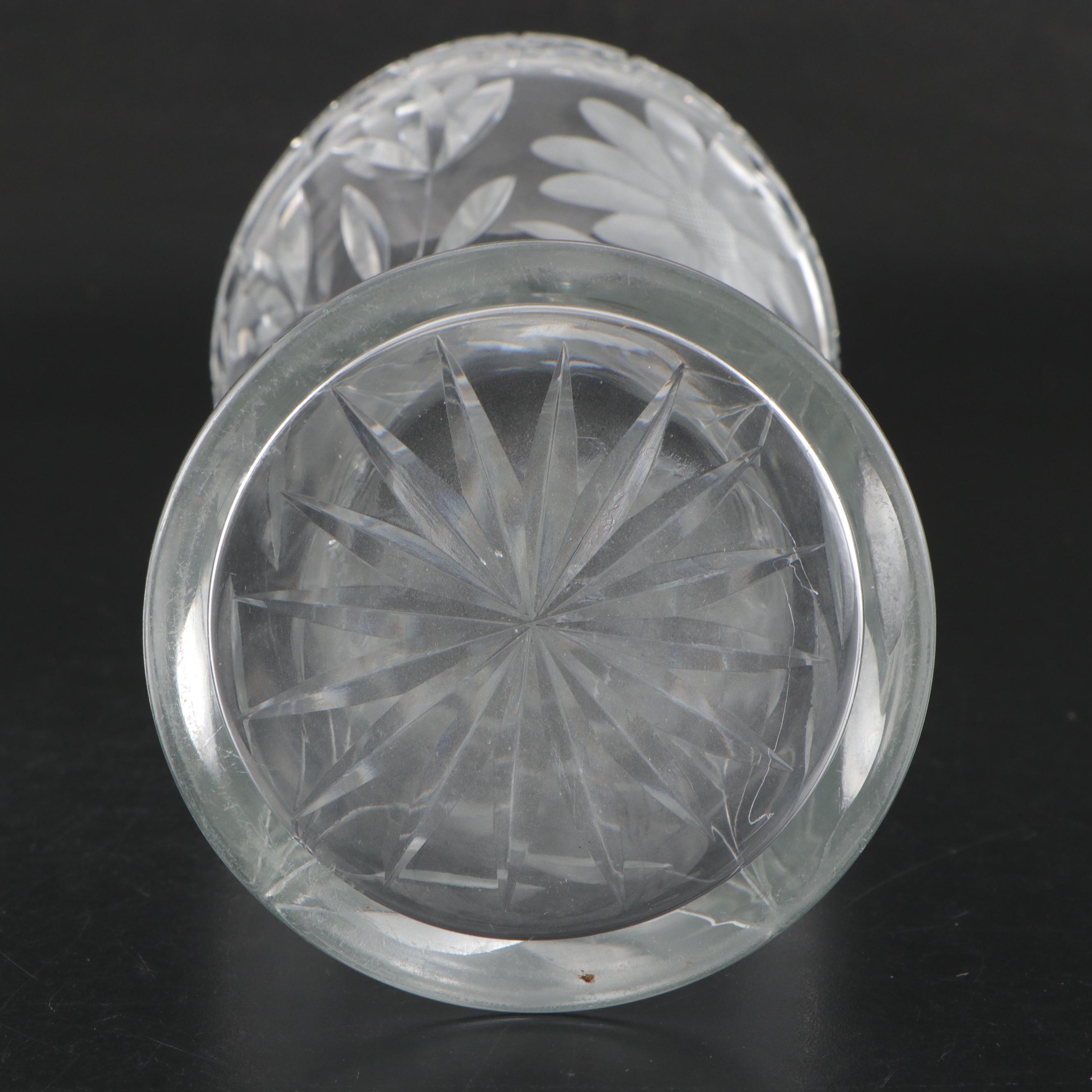 Glass Vases, Compote, Sugar & Creamer, and Candy Bowl, Mid to Late 20th Century