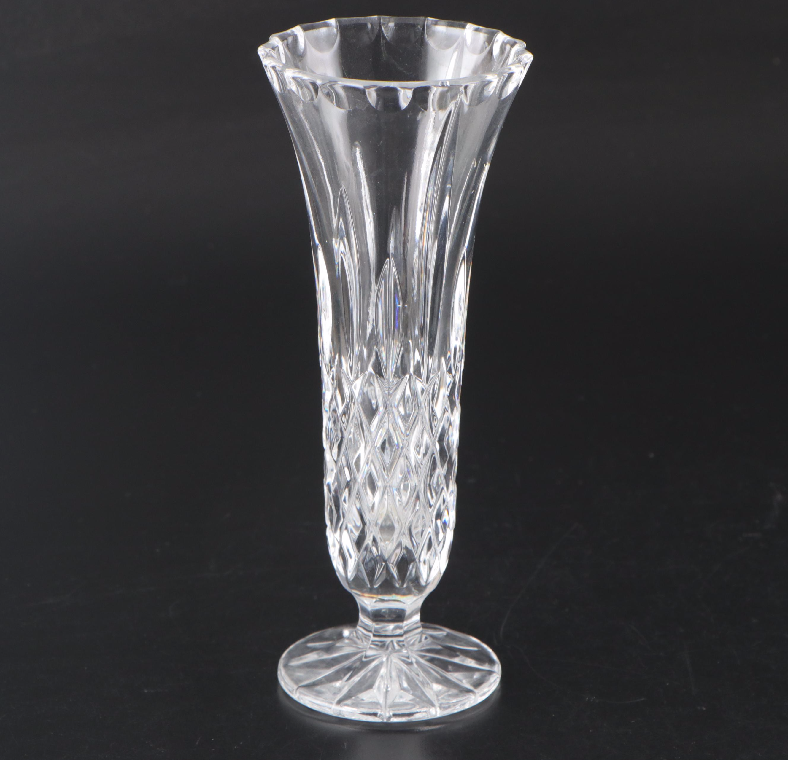 Glass Vases, Compote, Sugar & Creamer, and Candy Bowl, Mid to Late 20th Century