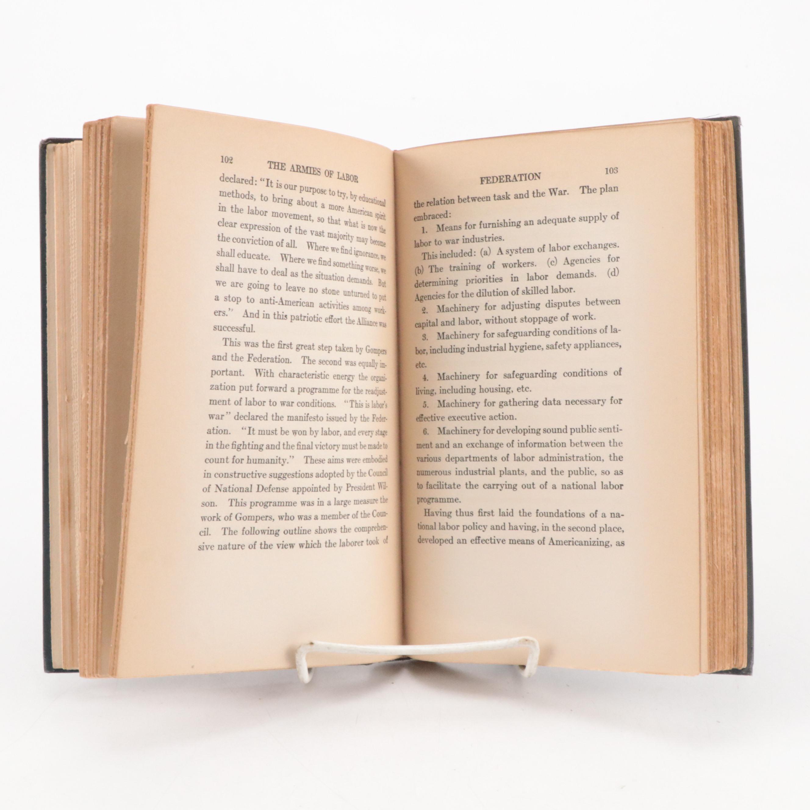 "The Armies of Labor" by Samuel P. Orth and "Woodrow Wilson" by Charles Seymour