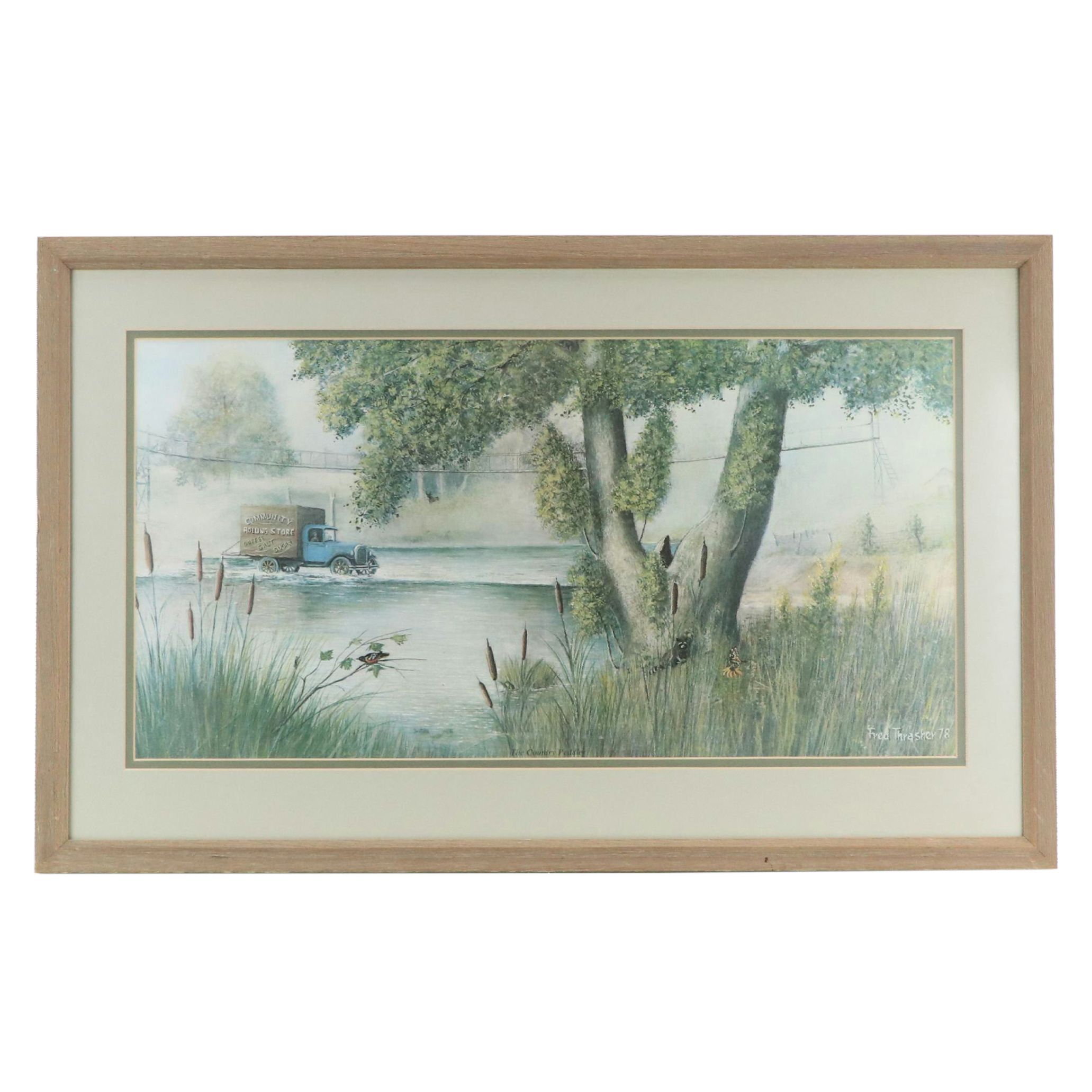 Offset Lithograph After Fred Thrasher "The Country Peddler," 1978