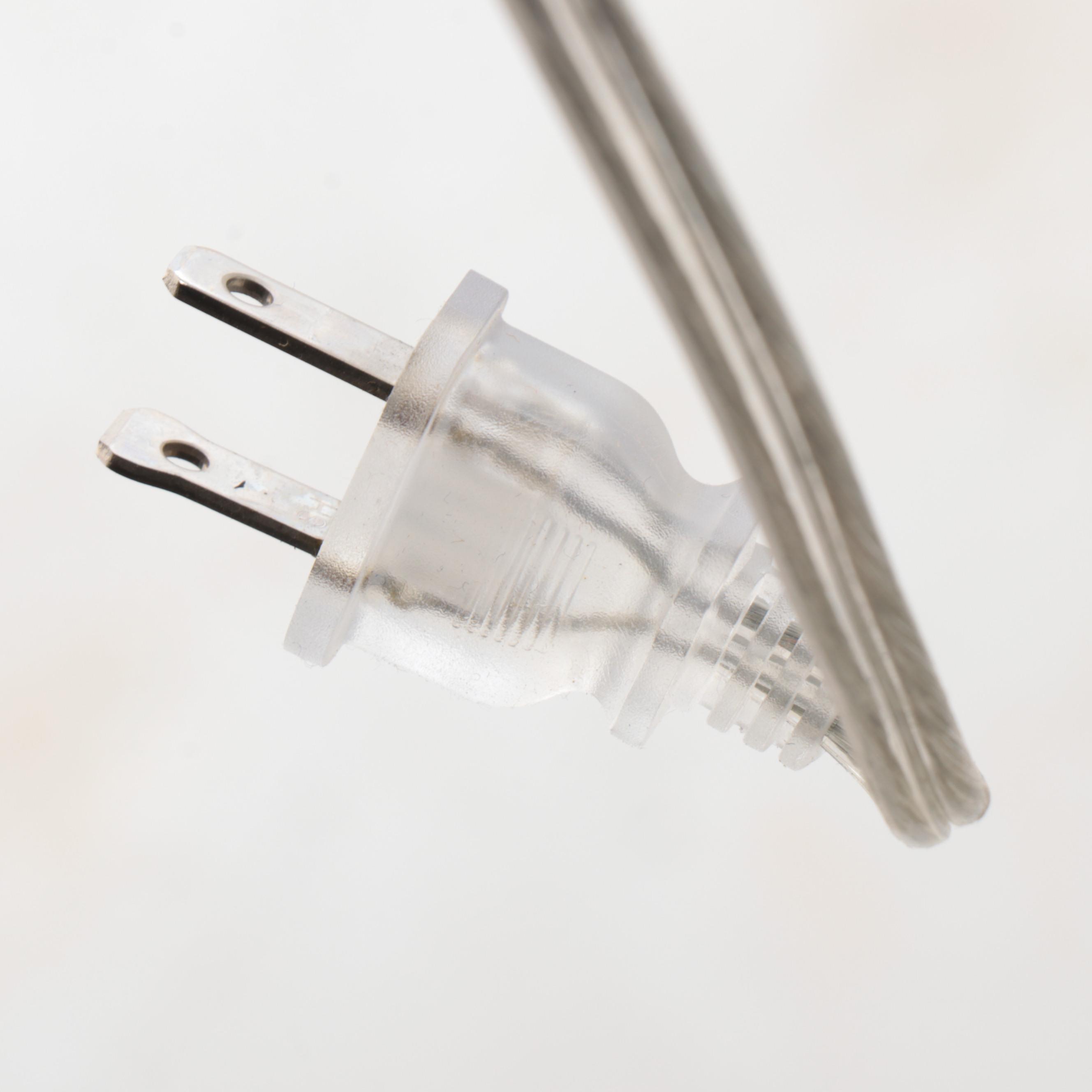 IKEA Brushed Nickle Adjustable Table Lamps with Cotton Drum Shades