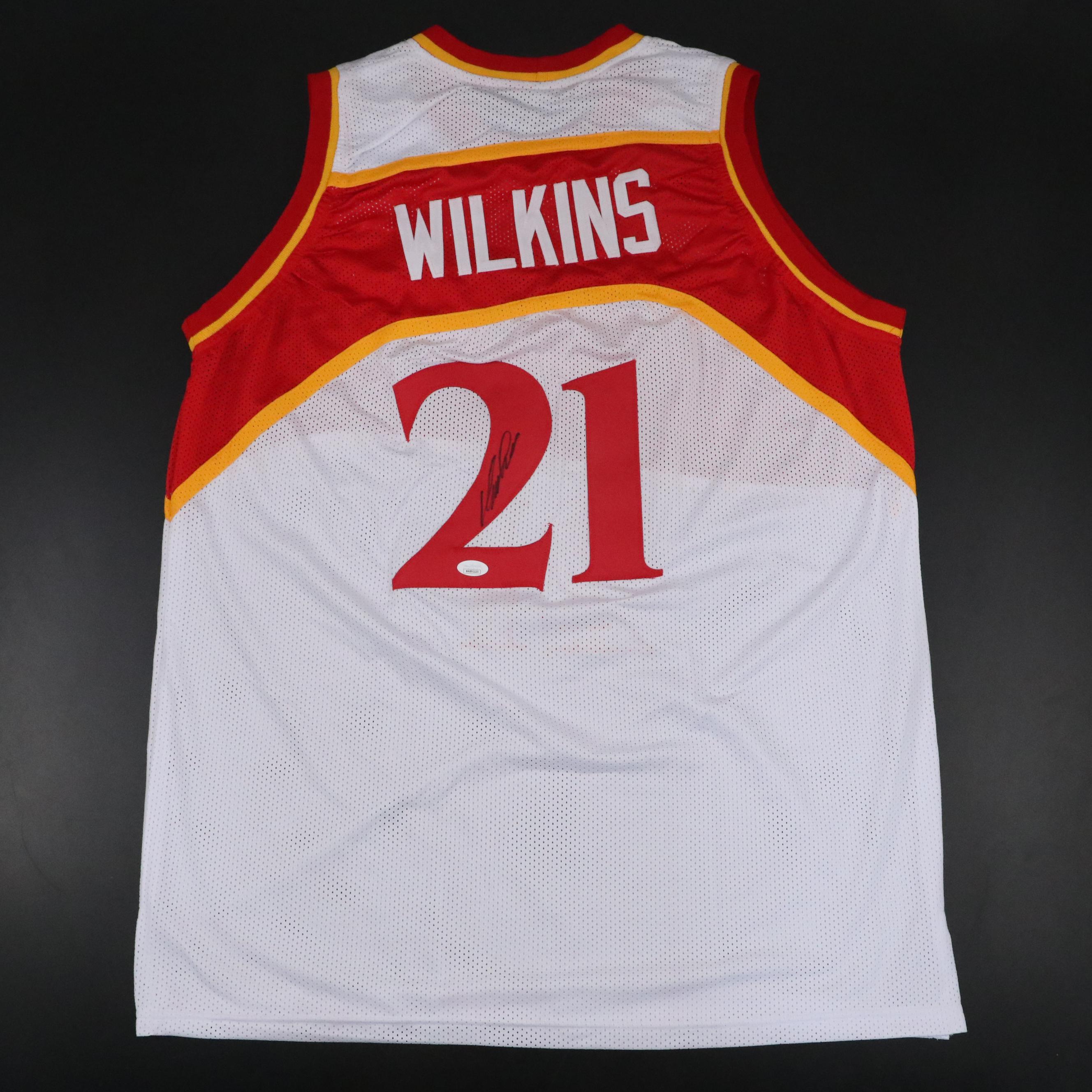 Dominique Wilkins and Shawn Kemp Signed Basketball Jerseys