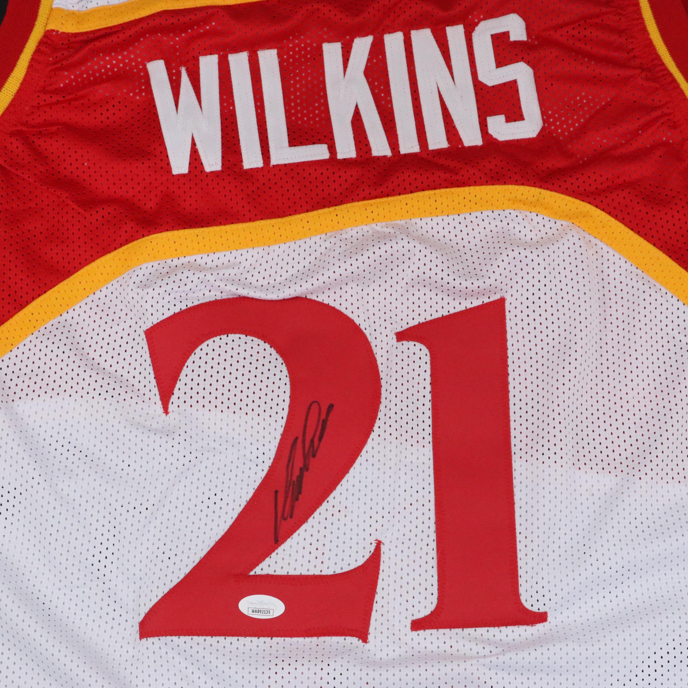 Dominique Wilkins and Shawn Kemp Signed Basketball Jerseys