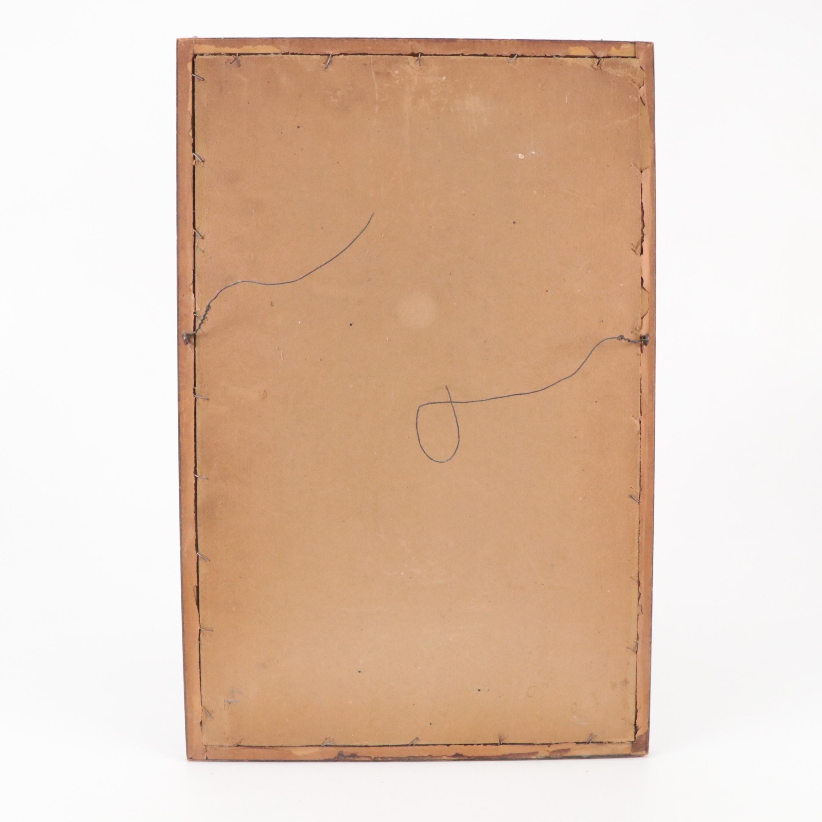 Framed Needlepoint of Garden Scene