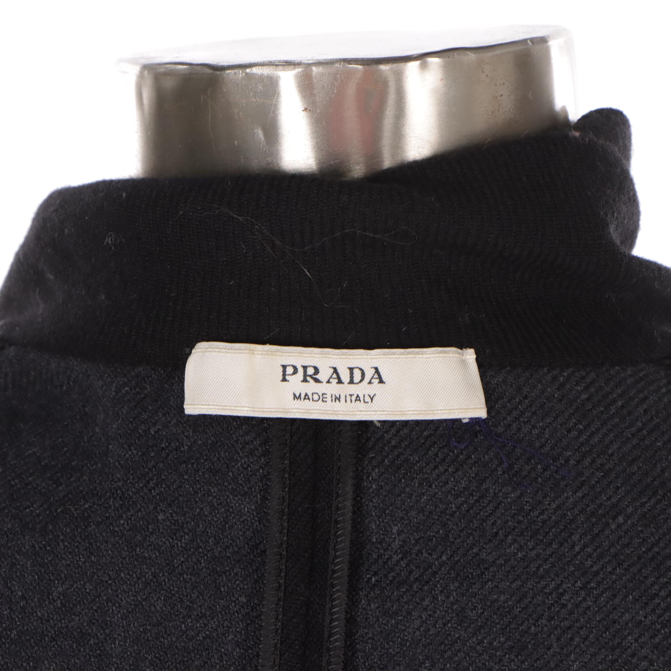 Prada Black Two-Piece Button-Front Jacket and Skirt Set