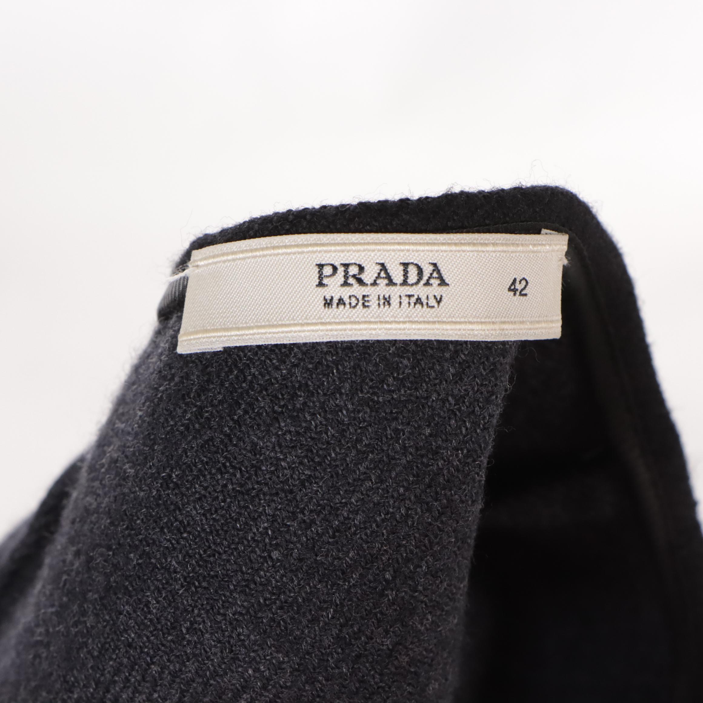 Prada Black Two-Piece Button-Front Jacket and Skirt Set