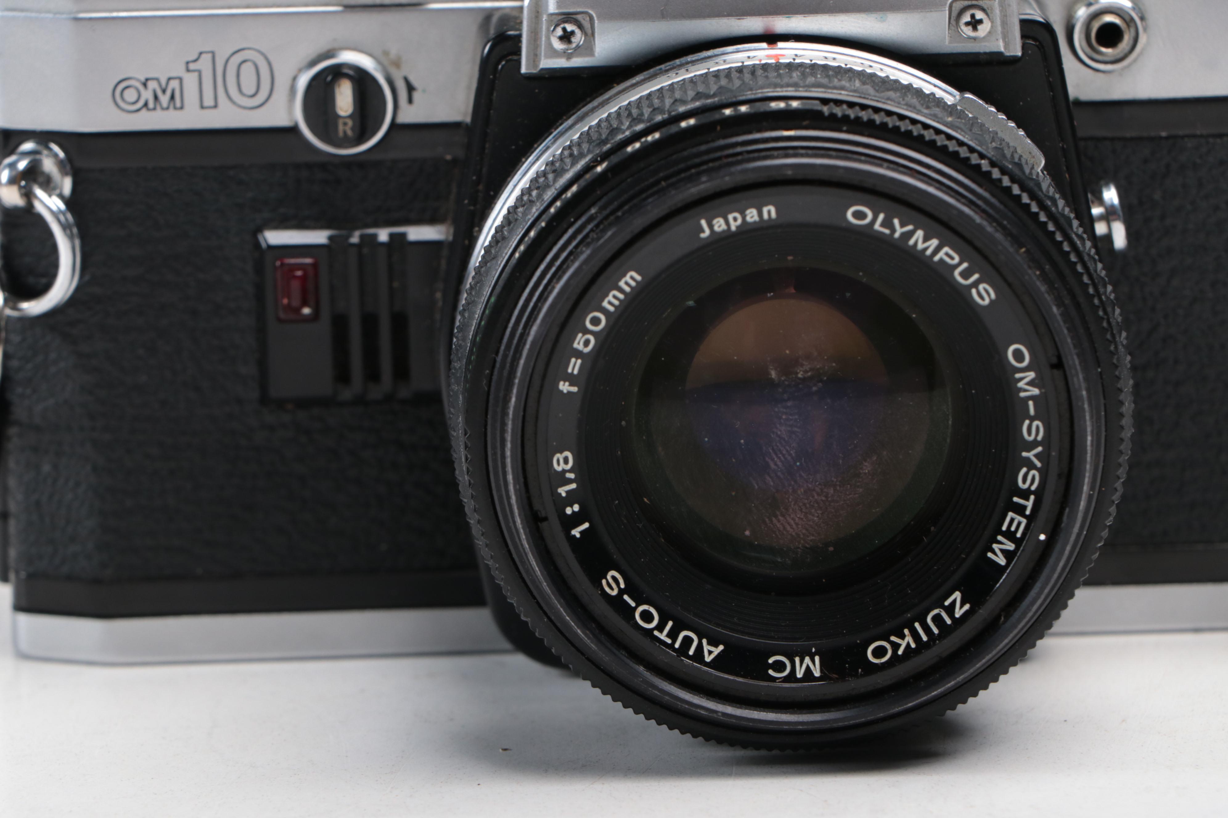 Olympus OM10, Viceroy Auto 35 with Other Cameras and Accessories