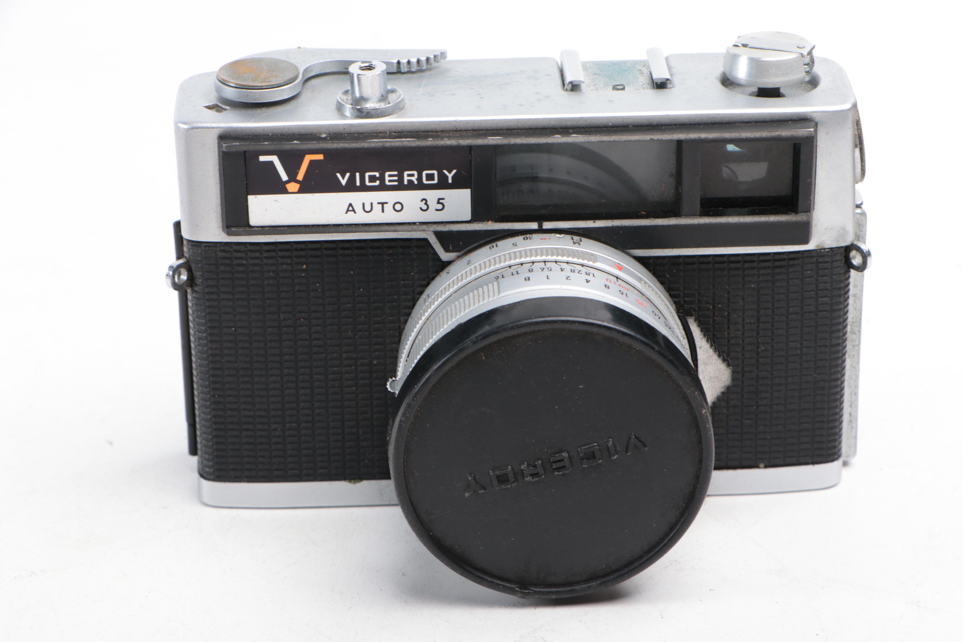 Olympus OM10, Viceroy Auto 35 with Other Cameras and Accessories