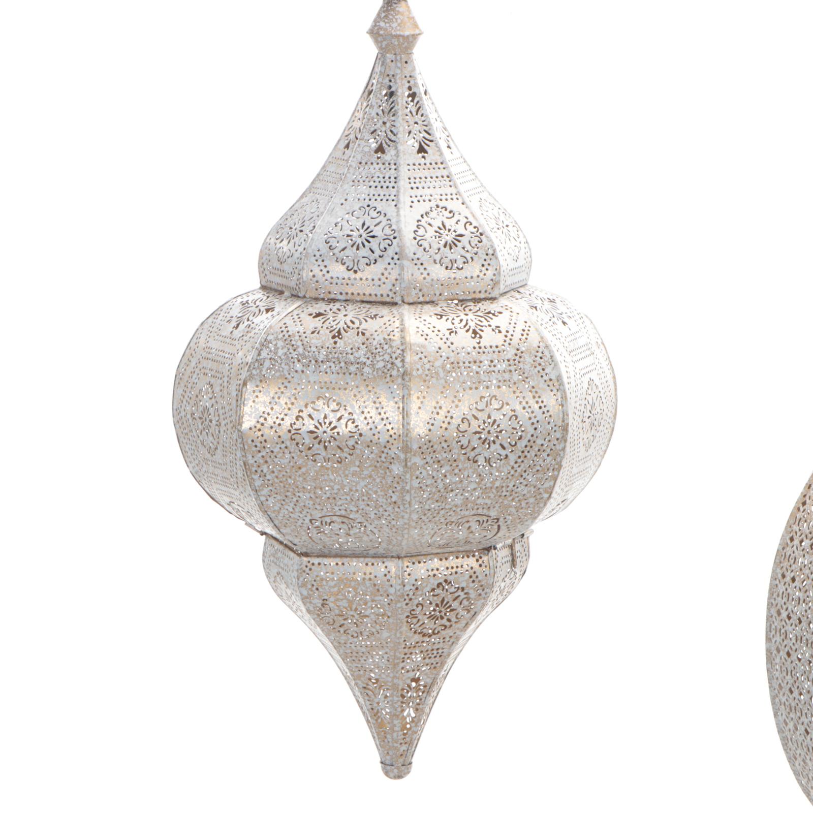 Arhaus "Marrakesh" Pierced Distressed Finish Metal Pendants Lights