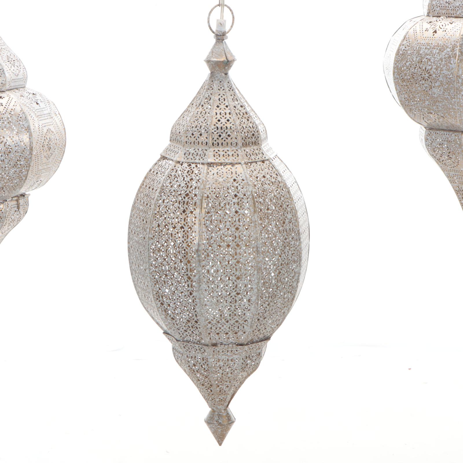 Arhaus "Marrakesh" Pierced Distressed Finish Metal Pendants Lights