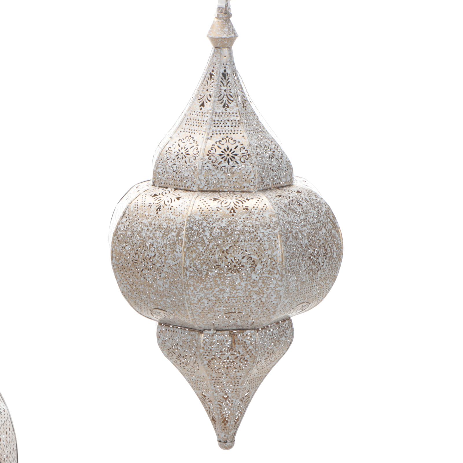 Arhaus "Marrakesh" Pierced Distressed Finish Metal Pendants Lights