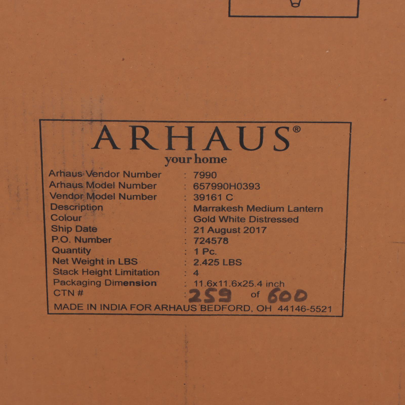 Arhaus "Marrakesh" Pierced Distressed Finish Metal Pendants Lights