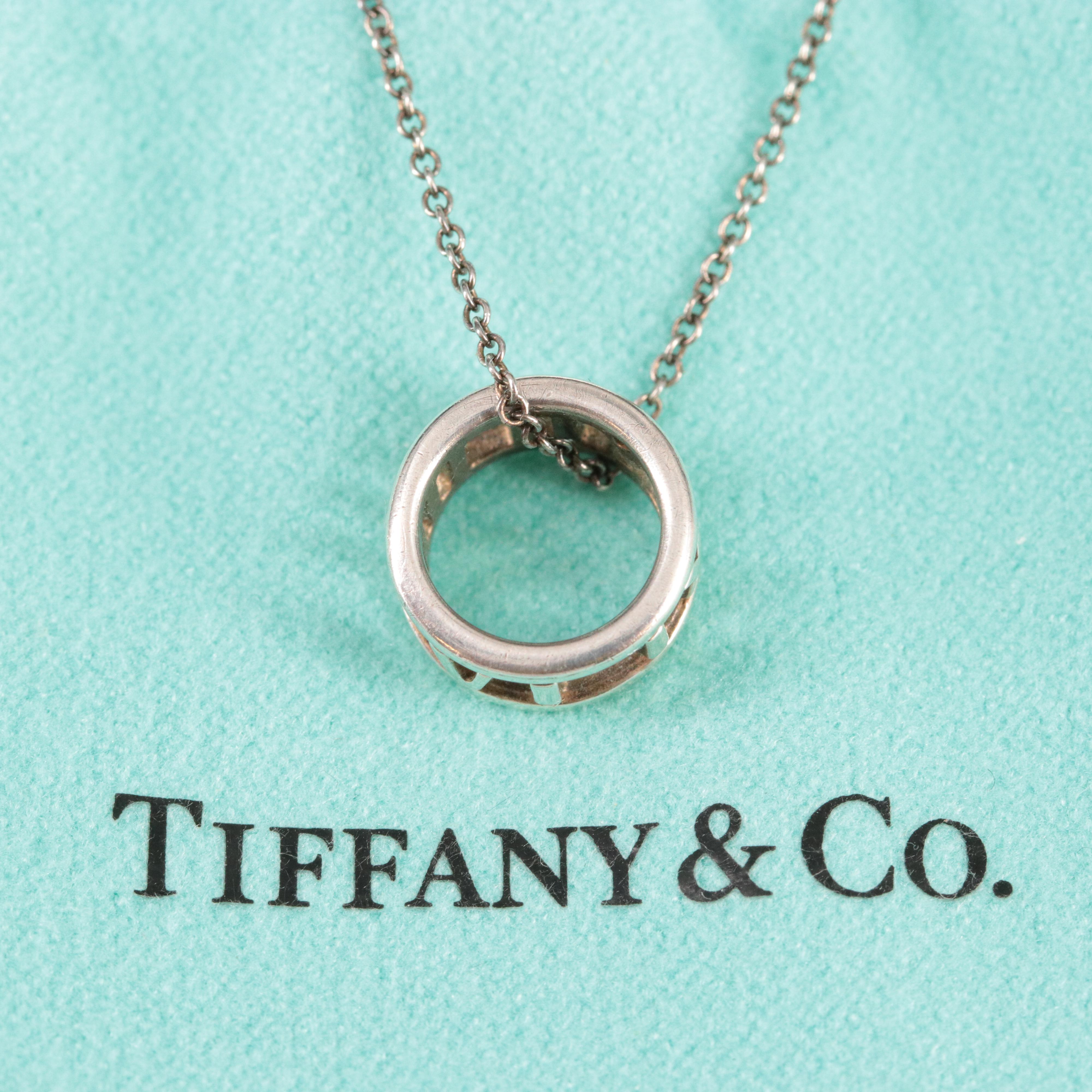 Tiffany & Co. Open Atlas Sterling Pendant Necklace