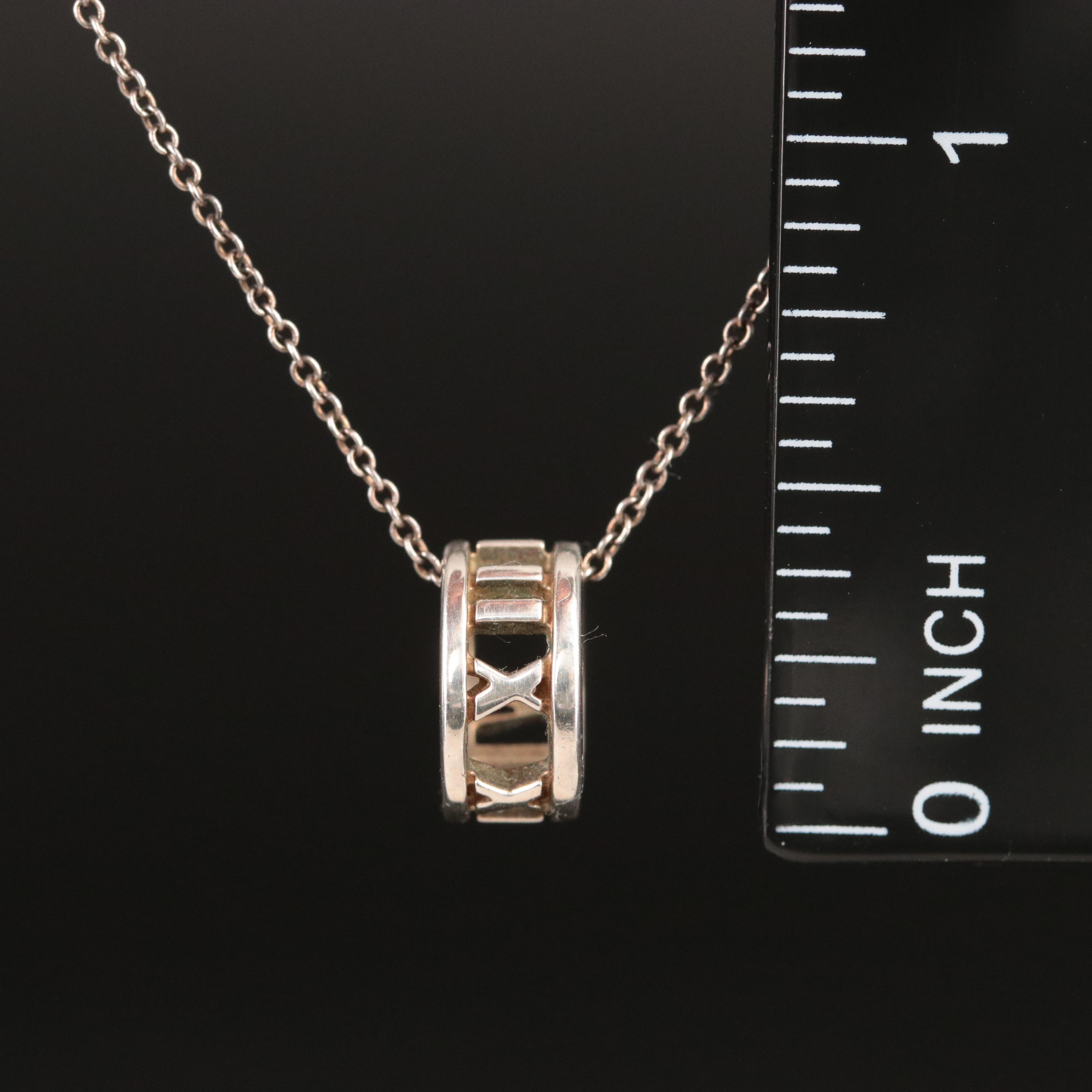 Tiffany & Co. Open Atlas Sterling Pendant Necklace